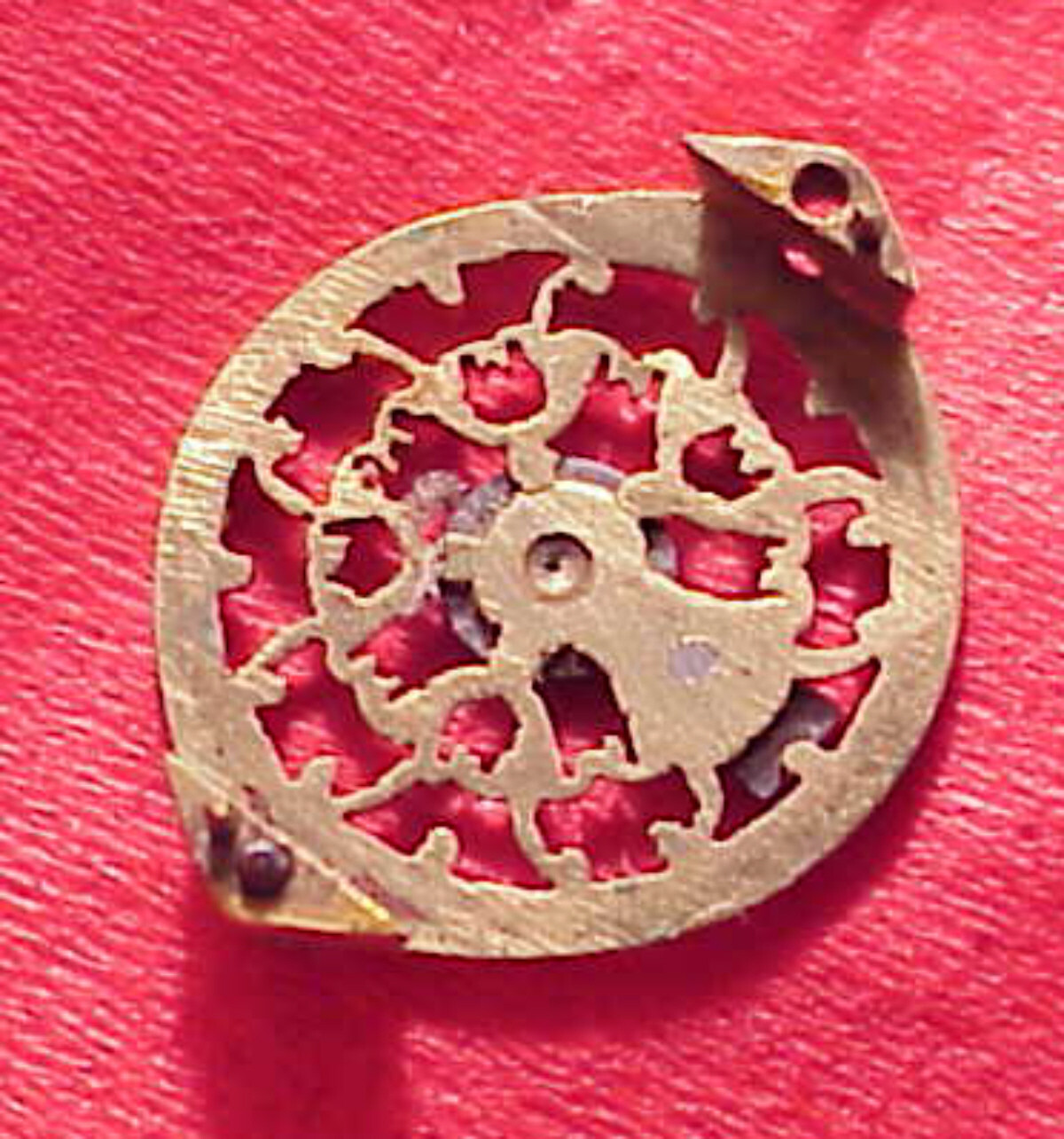 VINTAGE SMALL VERGE FUSEE POCKET WATCH MOVEMENT 22.69MM ACROSS DIAL UPPER PIVOT