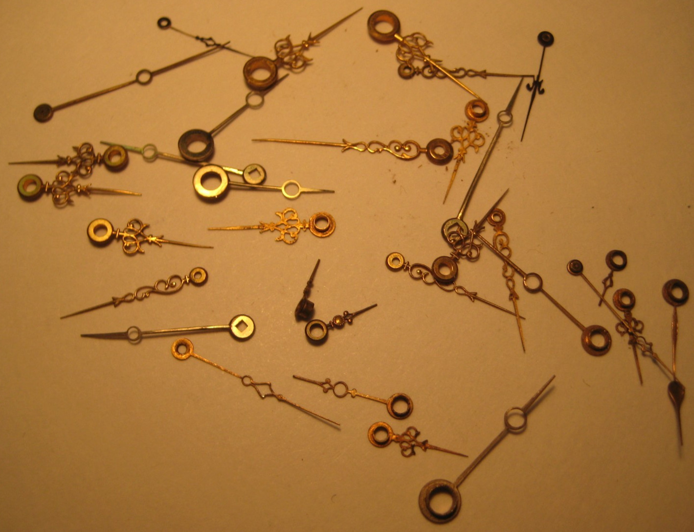 Lot 34 Vintage ~ Pocket Watch HANDS ~ Hour Minute ~ LOUIS XIV & Many OTHER