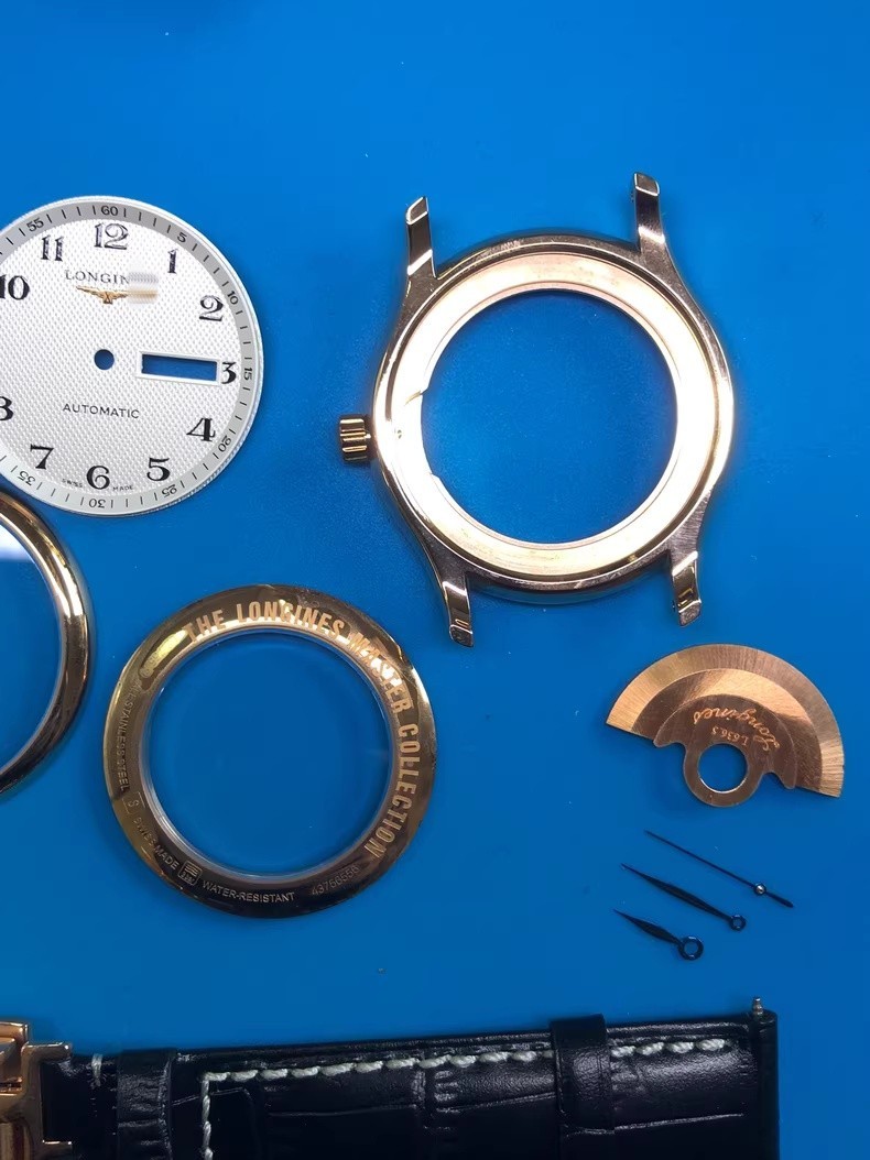 DIY For Master 755 Rose Gold Case Set Fit 2836 2846 Movement Sapphire