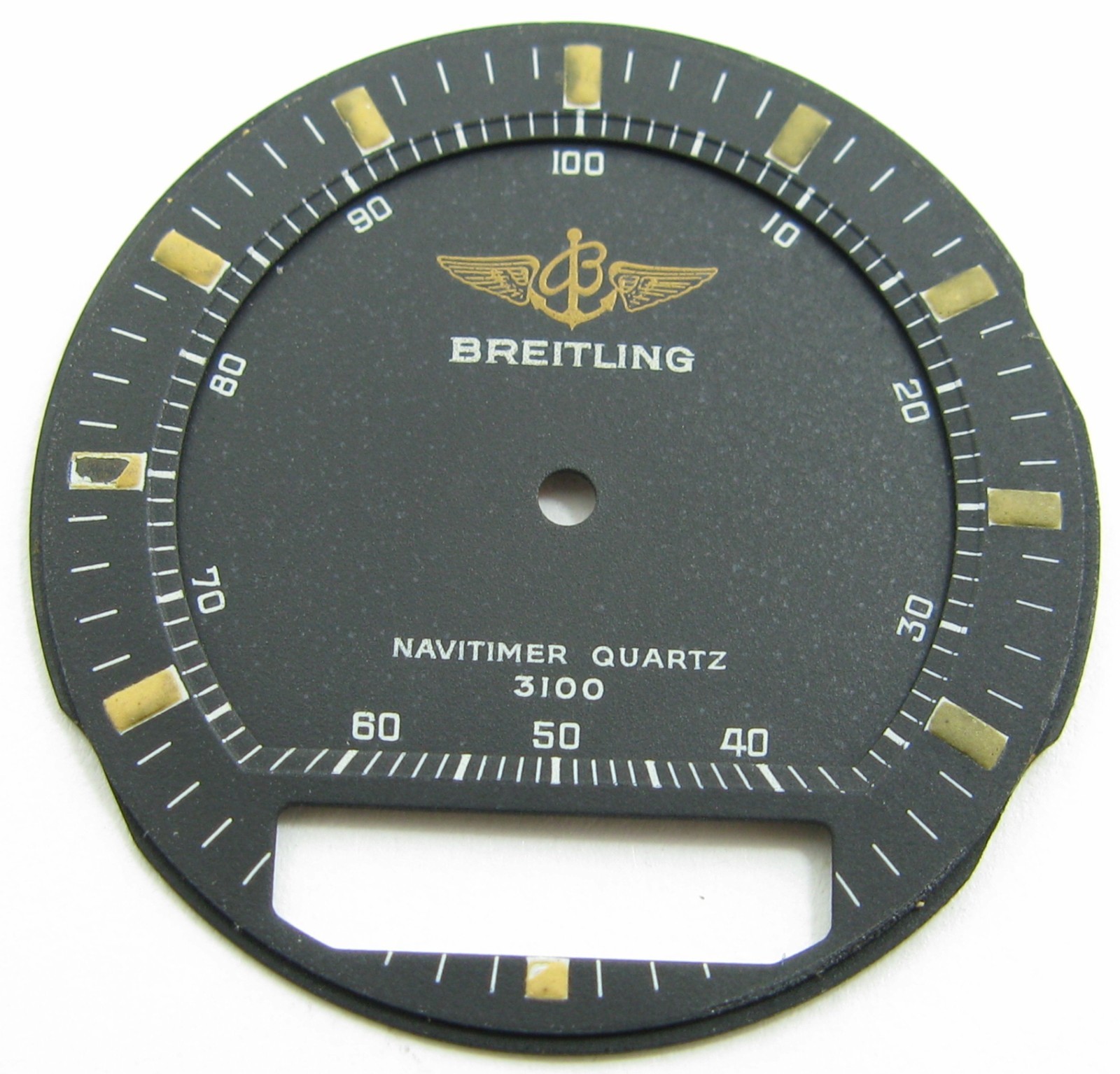 Breitling Navitimer Quartz 3100 DAMAGED Watch Dial black diameter 30.5 mm