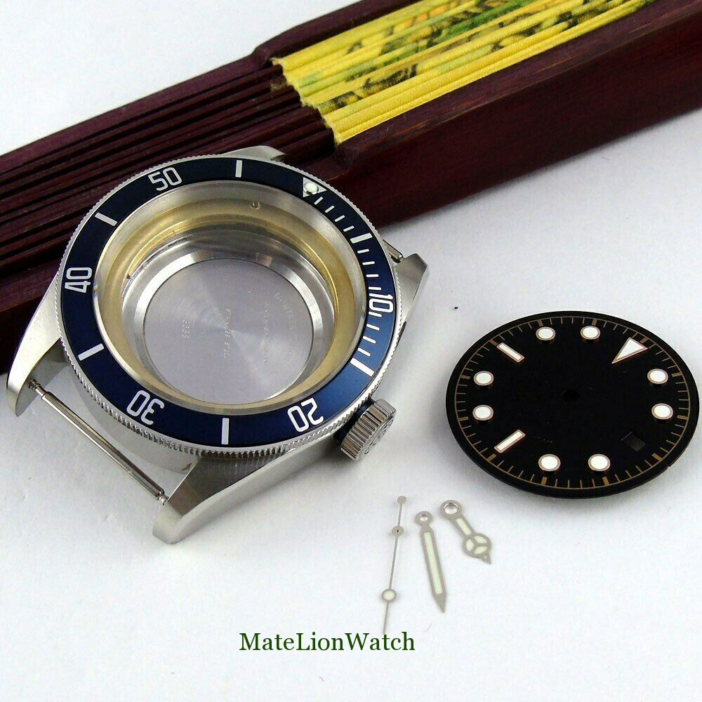 41mm Watch Case+Hands+Dial Fit For NH35/NH35A Sapphire Glass 100M Waterproof