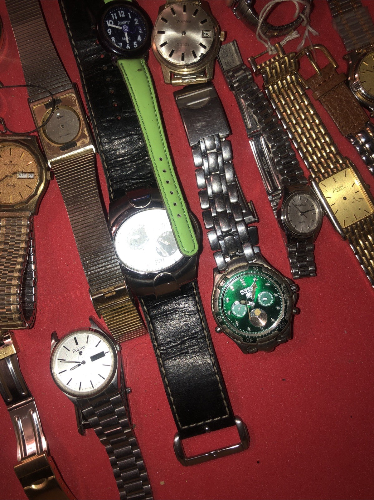 Lot Of Misc Wristwatch -most Missing Backs Or Other Parts Lot 12 For Parts