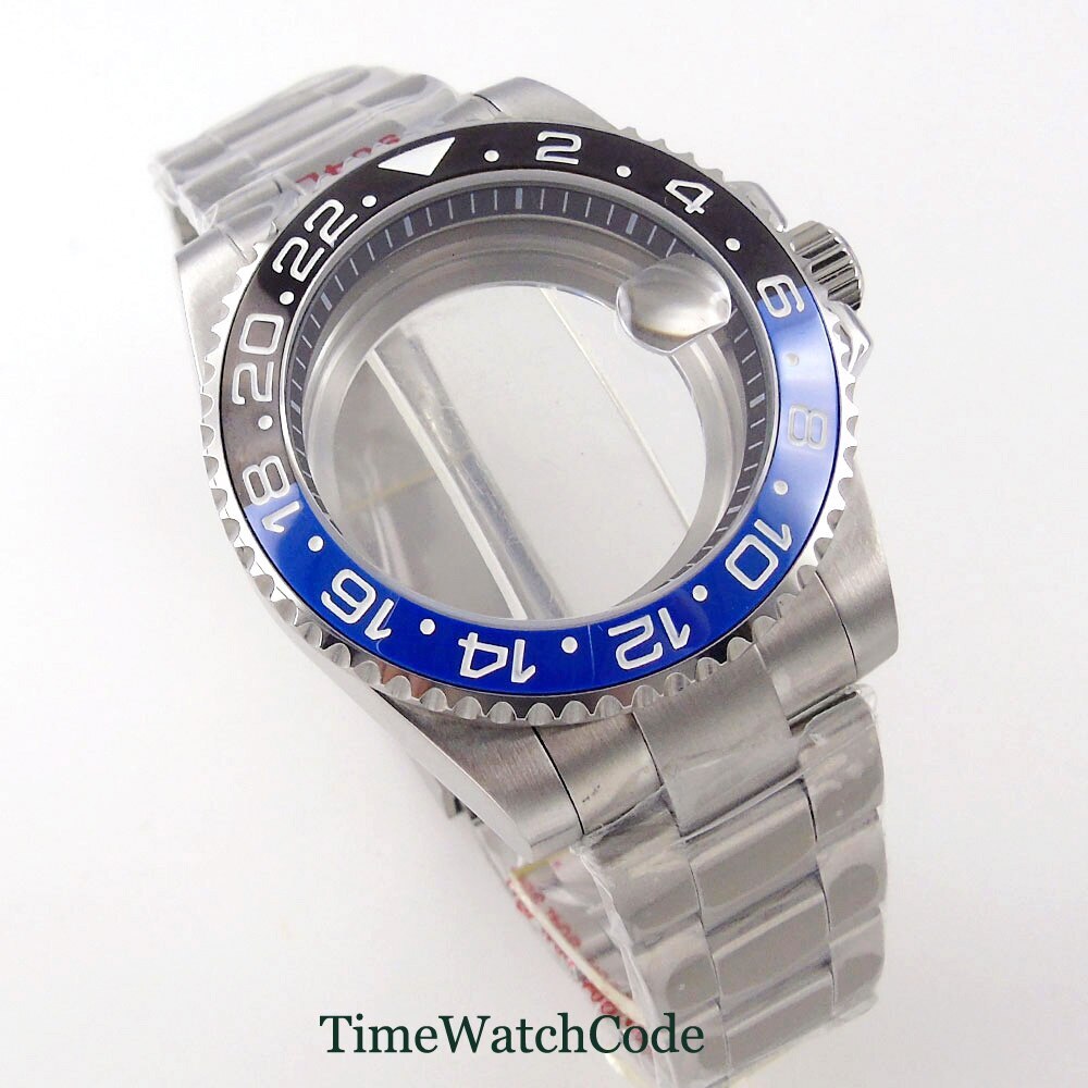 Sapphire Crystal Watch Case 40mm Chapter Ring Fit NH35A NH36A ETA2824 PT5000
