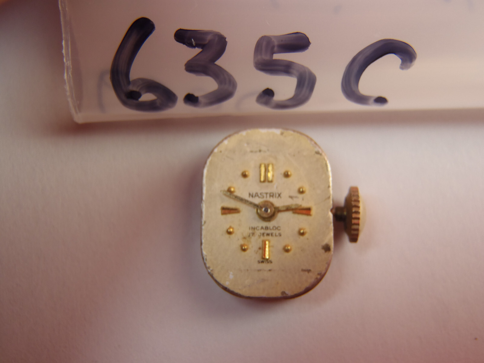 Nastrix HYQ Hilton Watch Co Watch Movement Dial Hands Crown 17J Running
