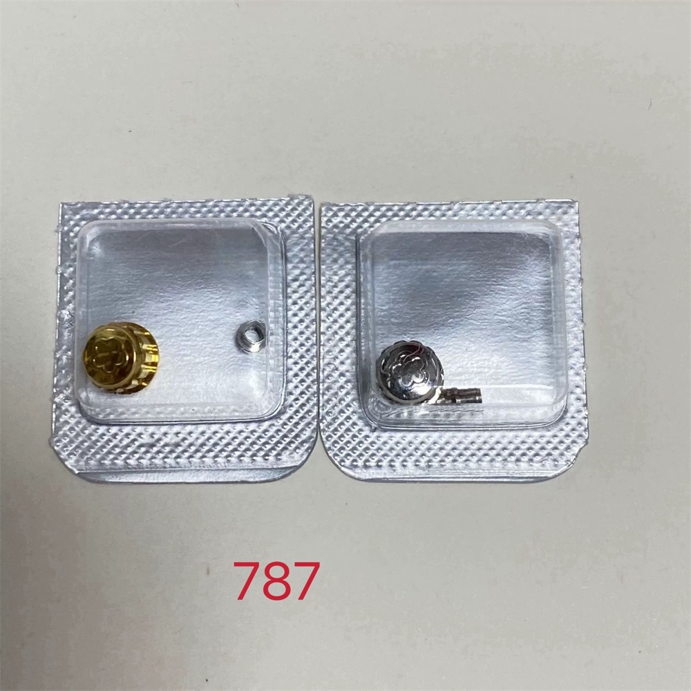 Watch Crown For Plum Blossom 787 Handle 6.4X4.2MM Inner Screw Locking Handle