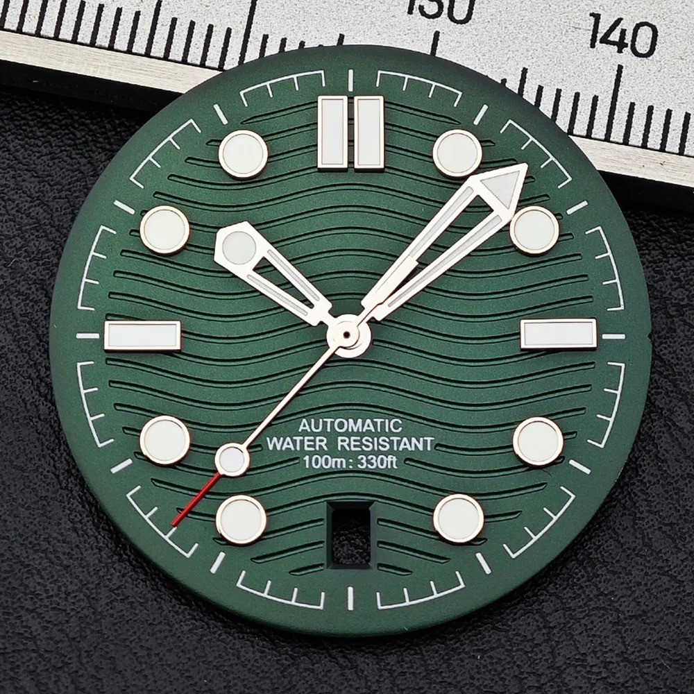 31.7mm Seamaster-Style Dial & Hands Set for NH35/NH36 – 6 o’clock Lumed