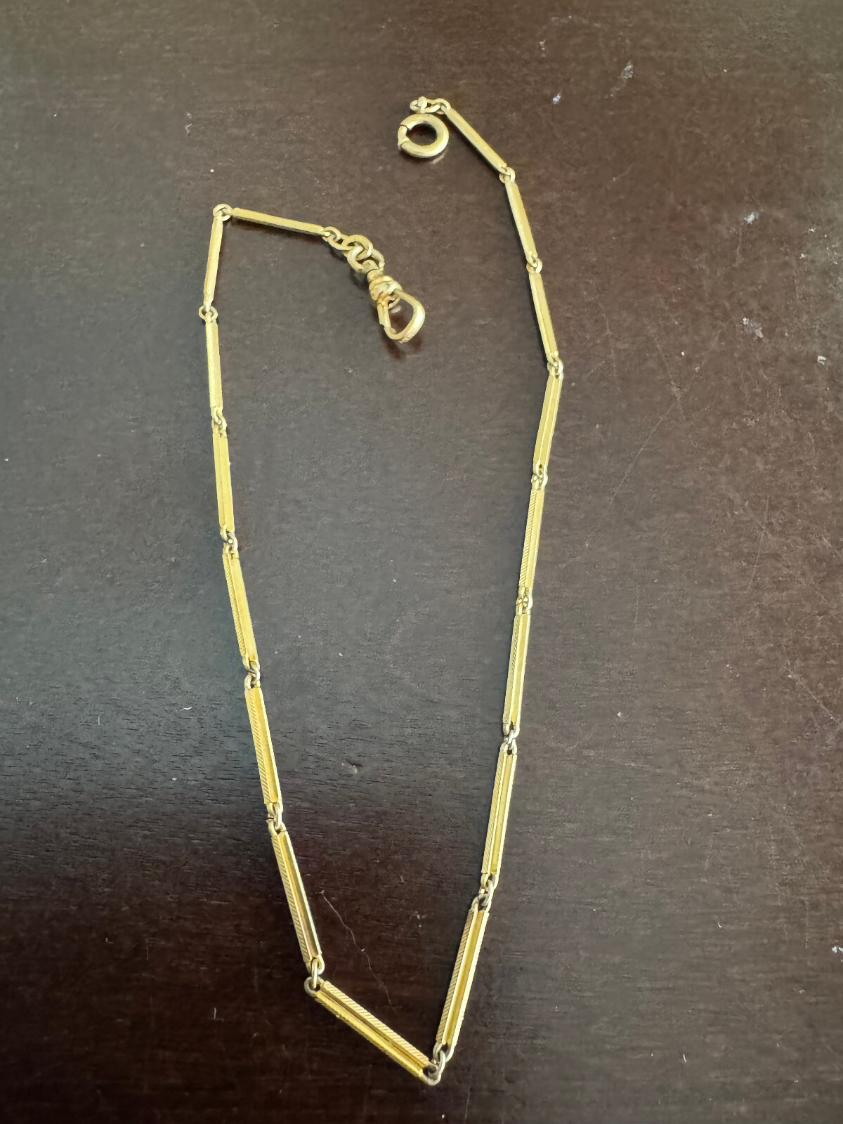 NICE VINTAGE 13 INCH UNION POCKET WATCH CHAIN 1/20TH 12K YELLOW GOLD FILLED