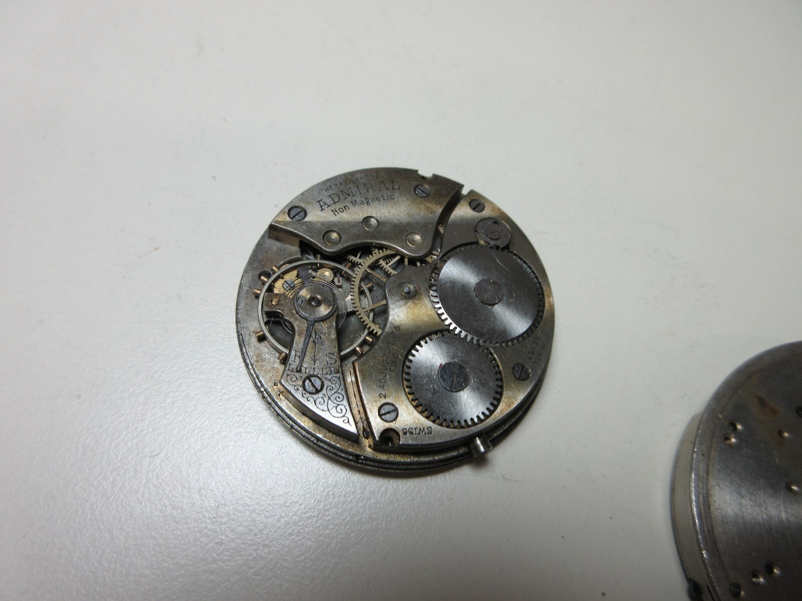 VINTAGE LOT ADMIRAL POCKET WATCH MOVEMENTS WATCHMAKER REPLACEMENT PARTS #32