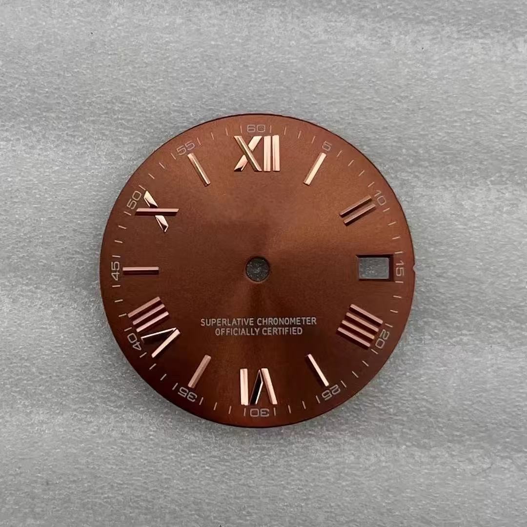 28.5mm NH35 Dial Single Date Dial No Luminous for Mod S Logo Watch Parts