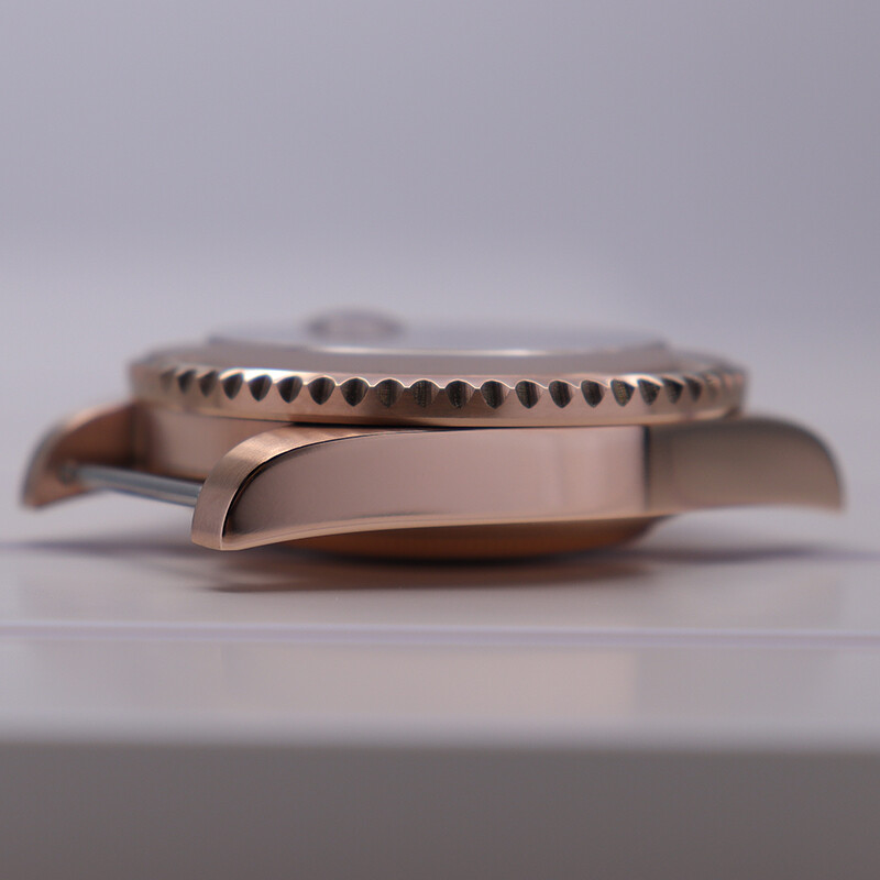 40mm Rose gold Watch Cases sapphire glass For Seiko Nh35 Nh36 Movement SUB GMT