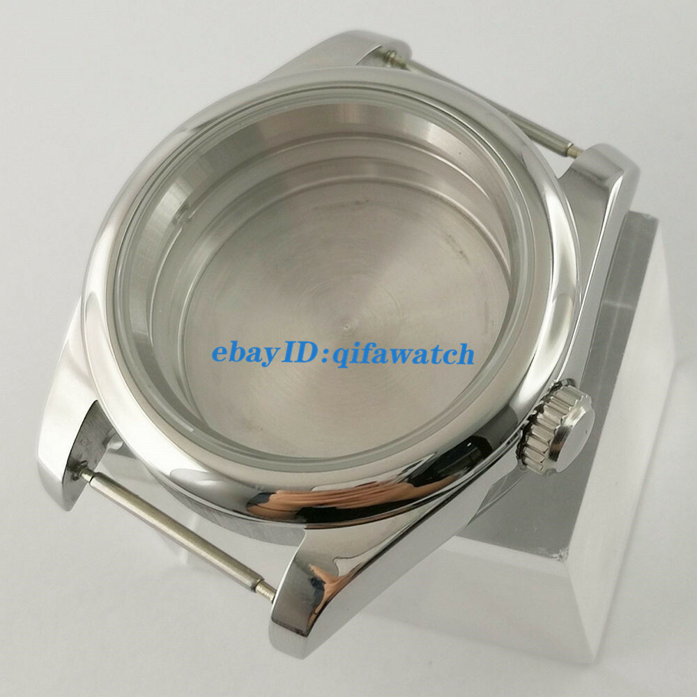36mm sapphire Watch Case glass solid back For NH35 NH36 Automatic Movement