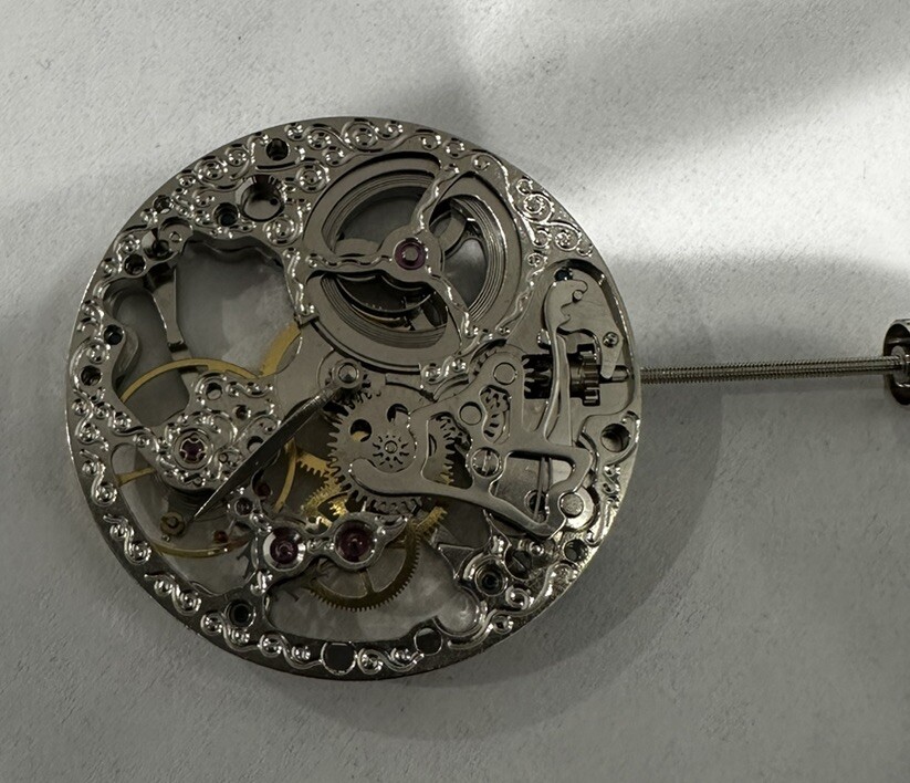New Chinese CH9310 Replacement UT6498 Skeleton Mechanical Winding Watch Movement