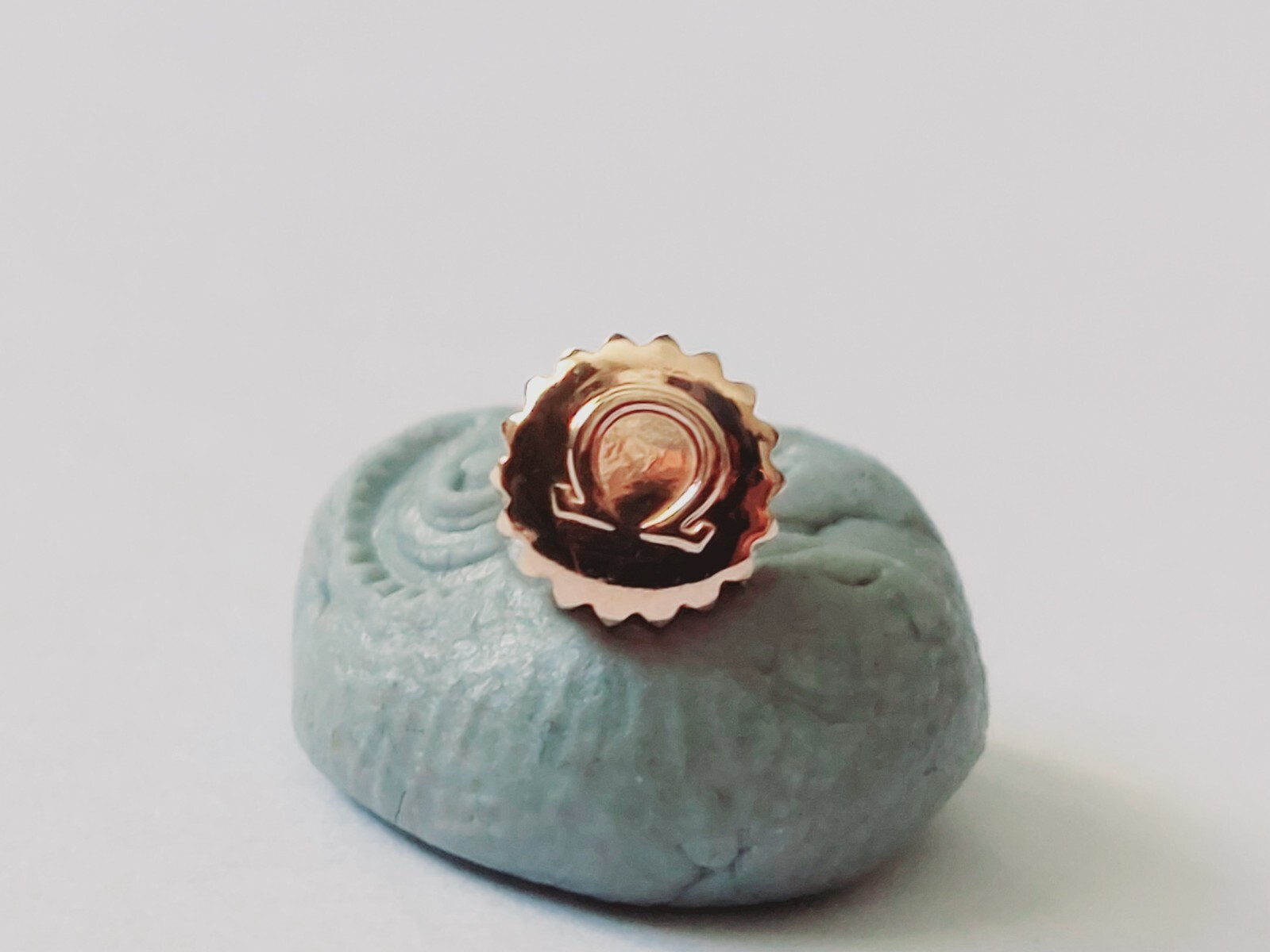 OMEGA ROSE GOLD PLATED WATCH CROWN KEYS. (4.5mm X 2.5mm ) (OC-72)