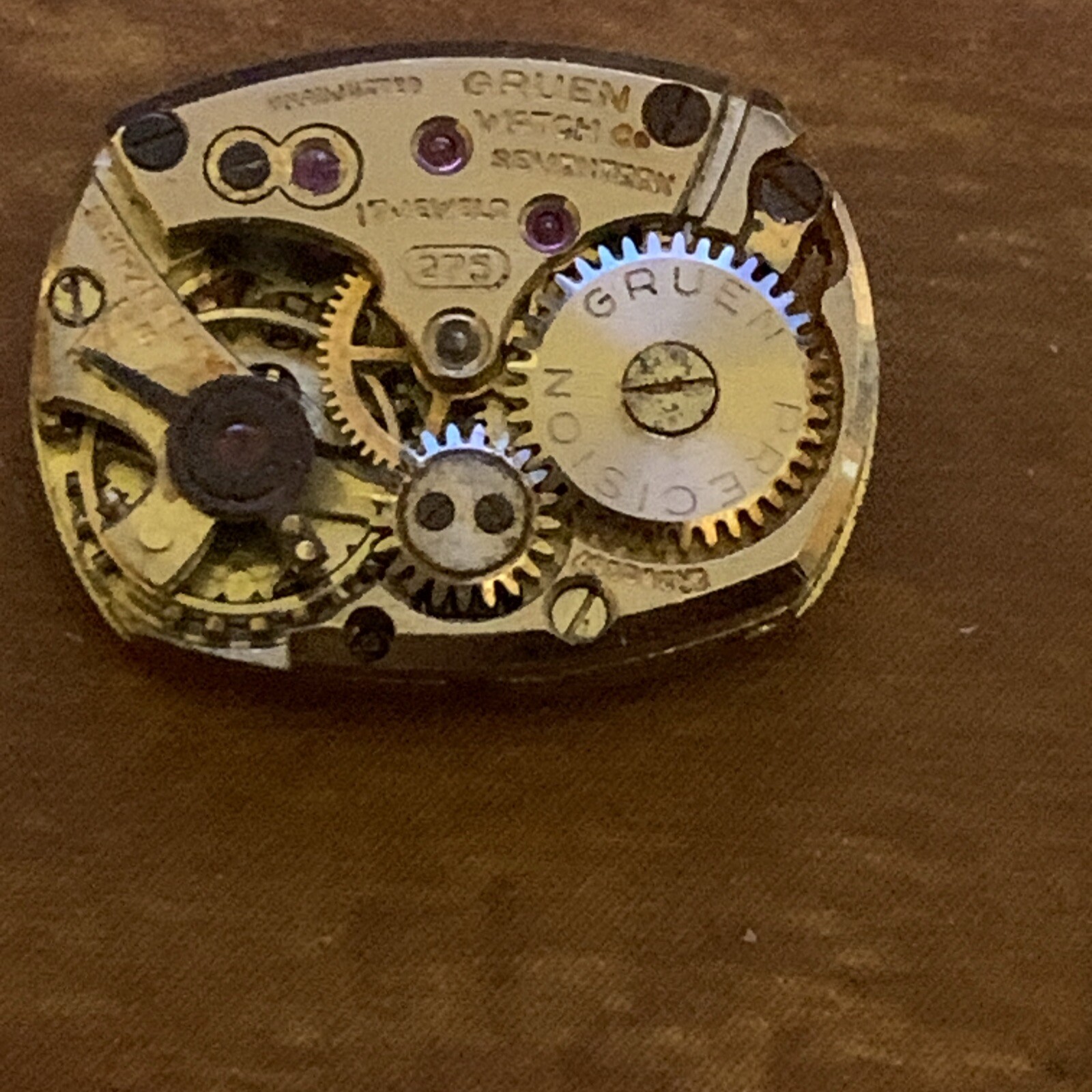 Gruen 275 Mechanical 17 Jewel Watch Movement FOR PARTS Or Repair