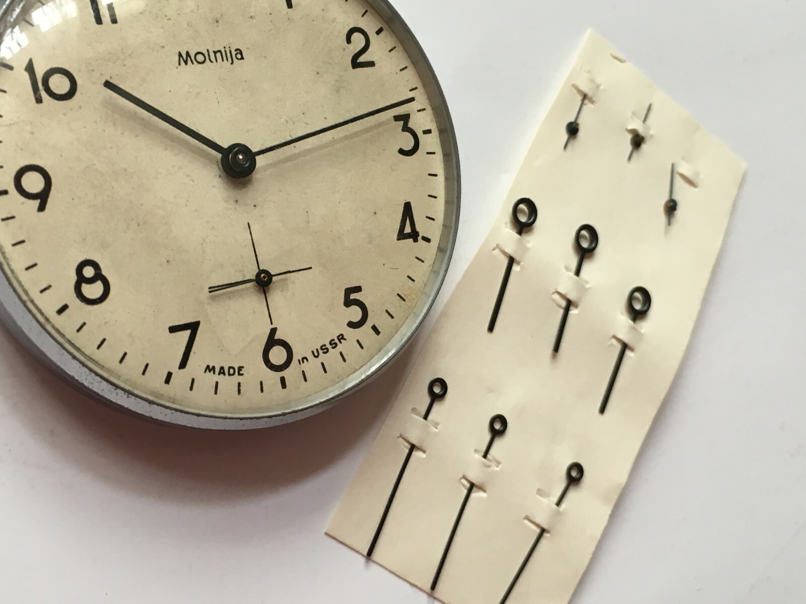 NOS WATCH PARTS MOLIJA MOLNIA CAL 3602 SU HANDS HOUR RARE SALE TOP USSR CCCP