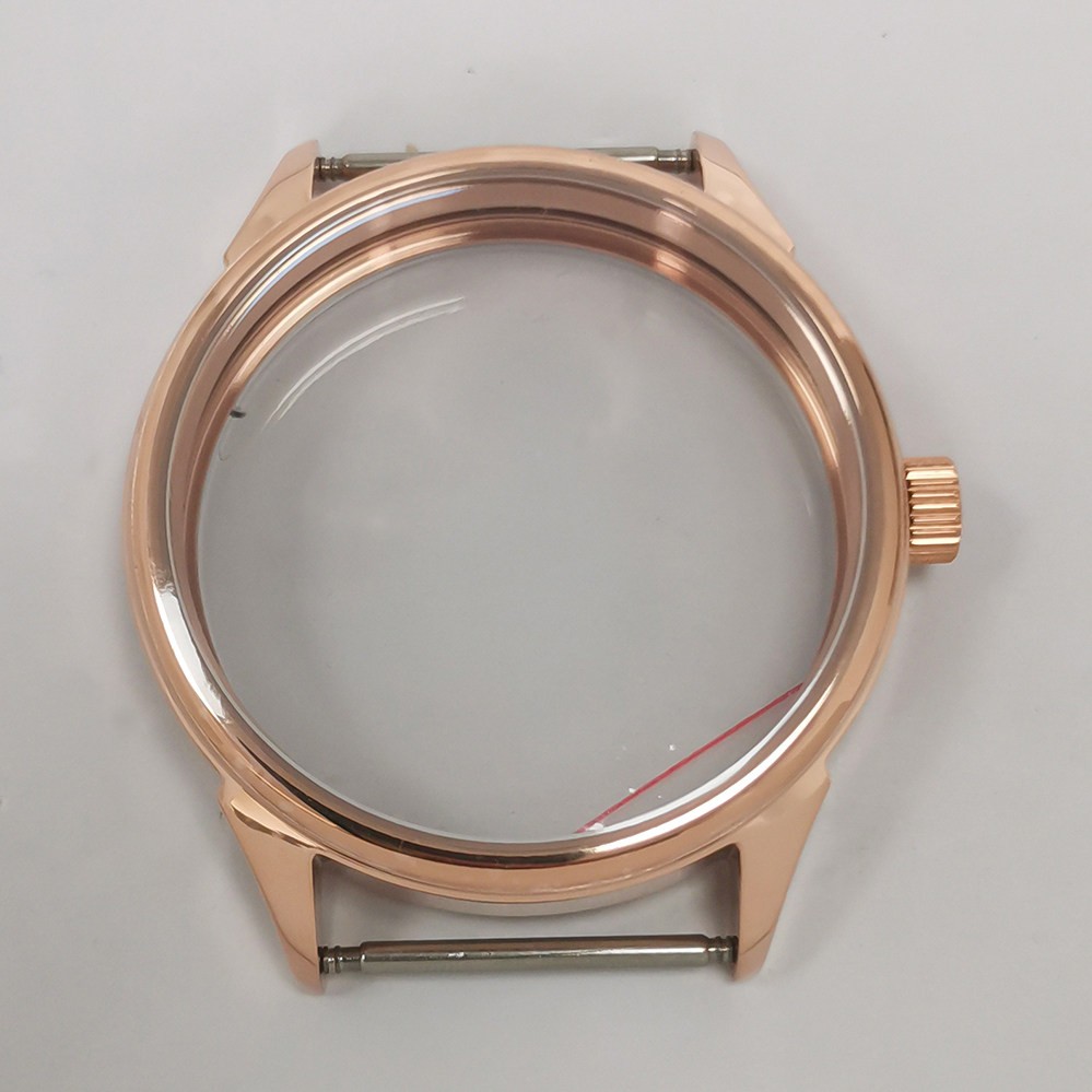 42mm Stainless steel Watch Case Mineral mirror surface For ETA6497/6498 ST3600