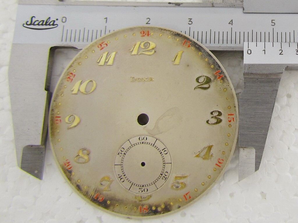 Doxa Antique Swiss Pocket Watch Original Art Deco metal Dial Watch-face 44 mm