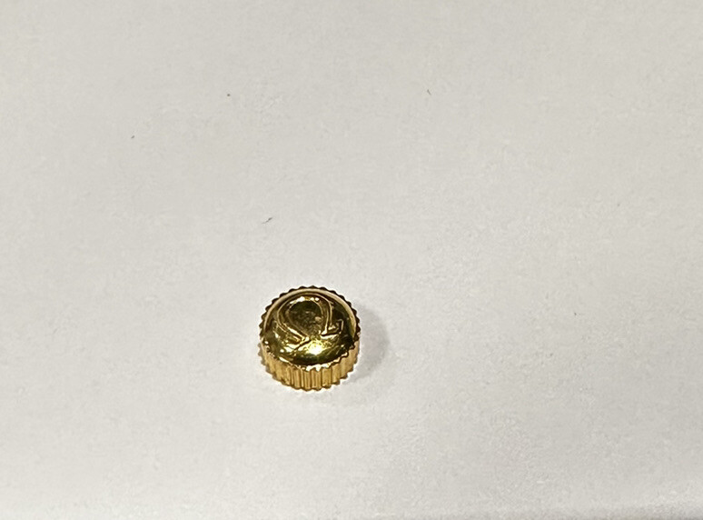 New 4.5mm Yellow Gold Color Waterproof Crown Part For Omega Watch