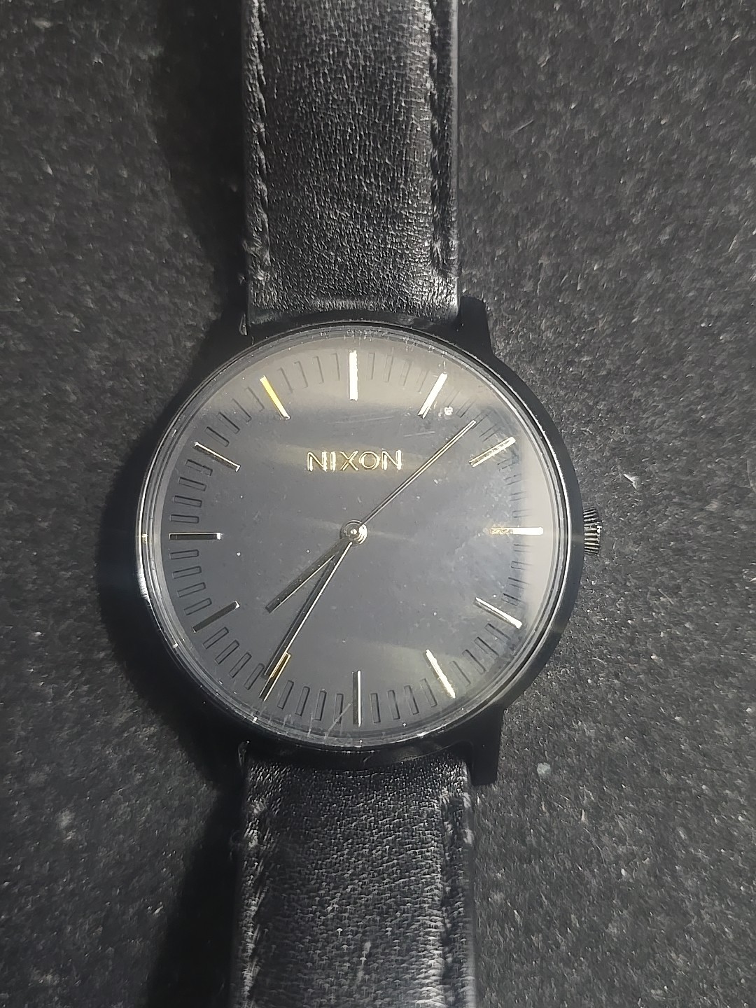 Nixon Porter Leather A1058 50m Water Resistant Men’s Watch