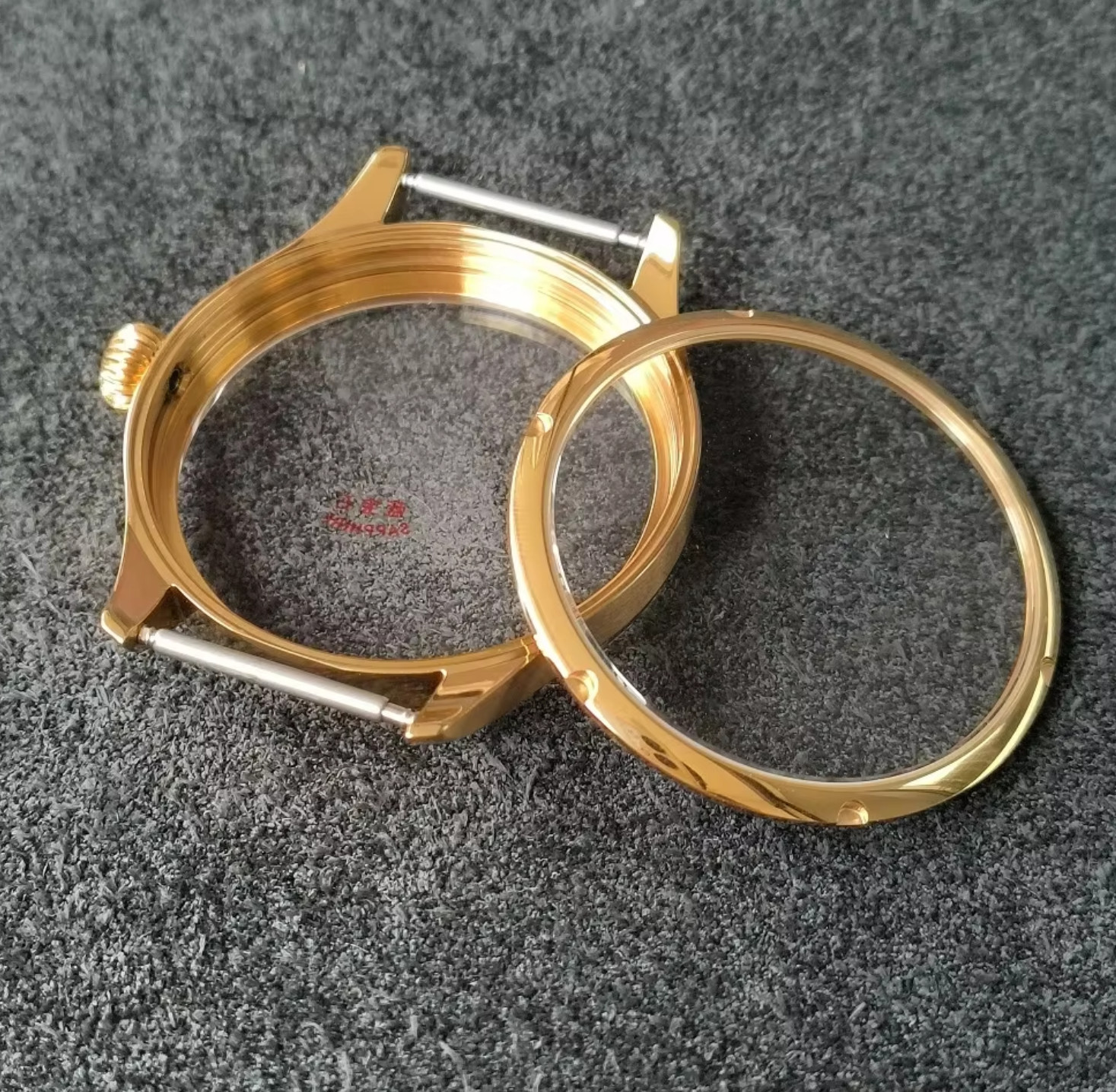 41mm golden Pumpkin shape Watch Case For ETA6497/6498/ST3600/3621 Movement