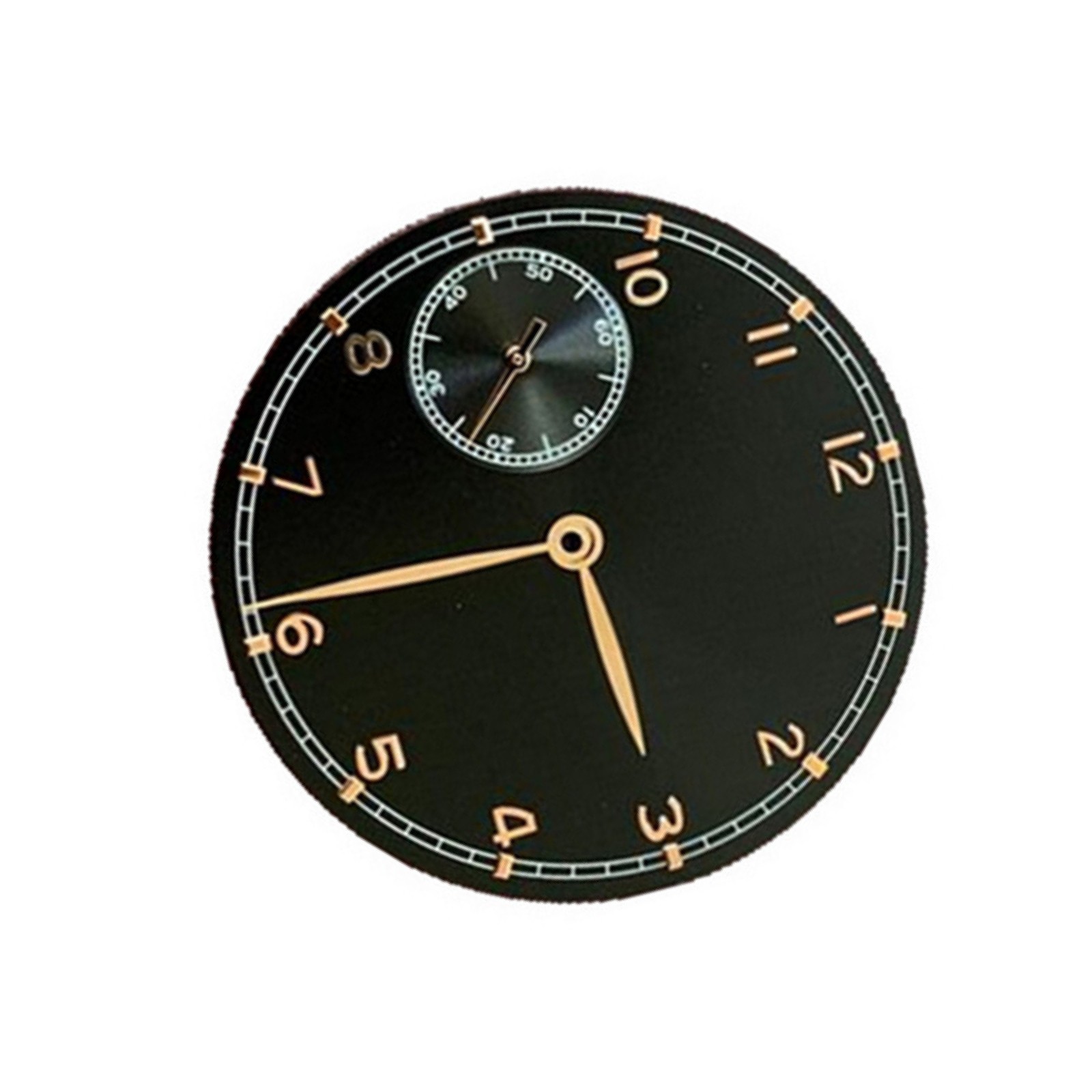 Black+Gold 37mm Watch Dial With Hands For ETA 6497 ST3600 Watch Movement G