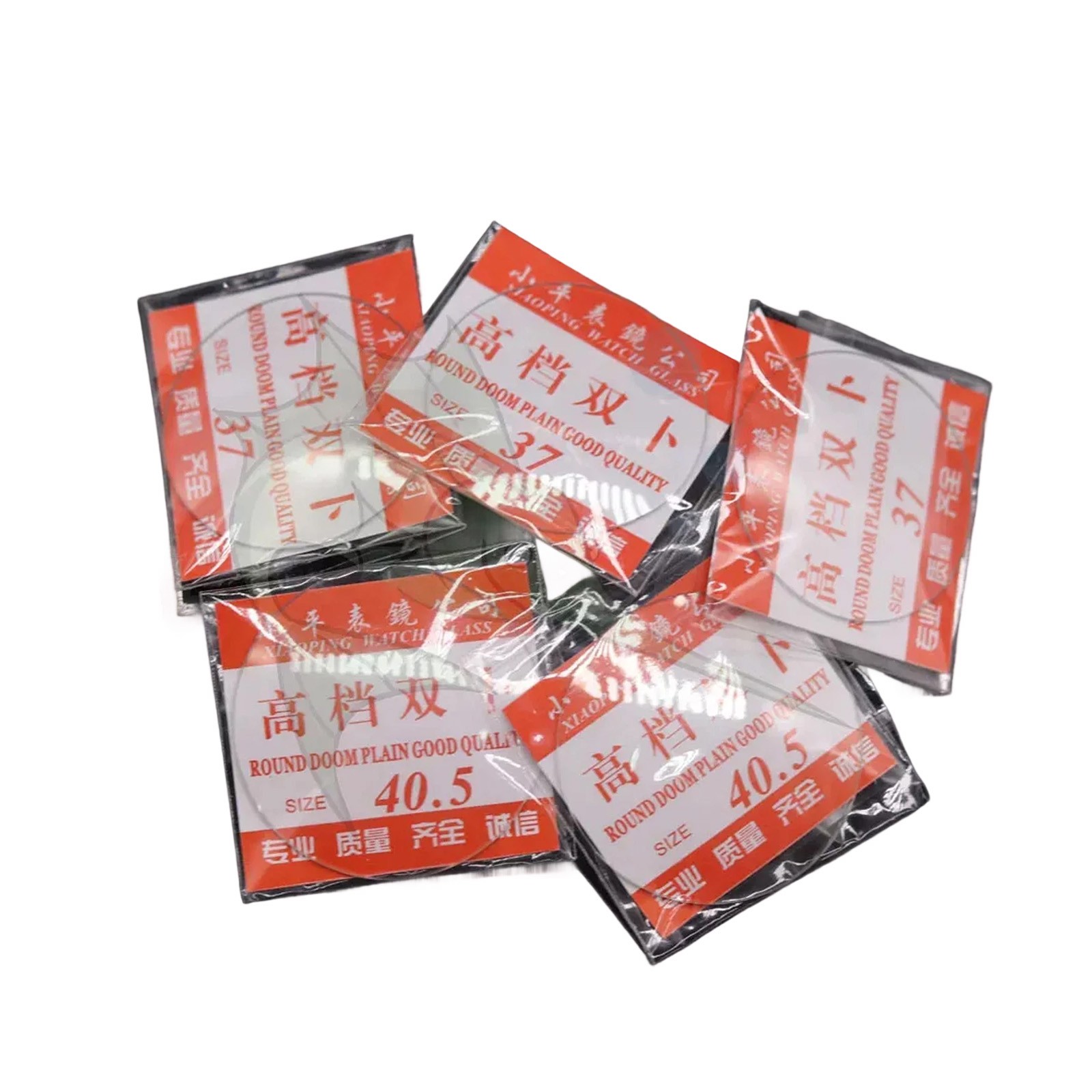 118pcs/lot Assort Size 16mm~45mm Flat Double Mineral Watch Glass.