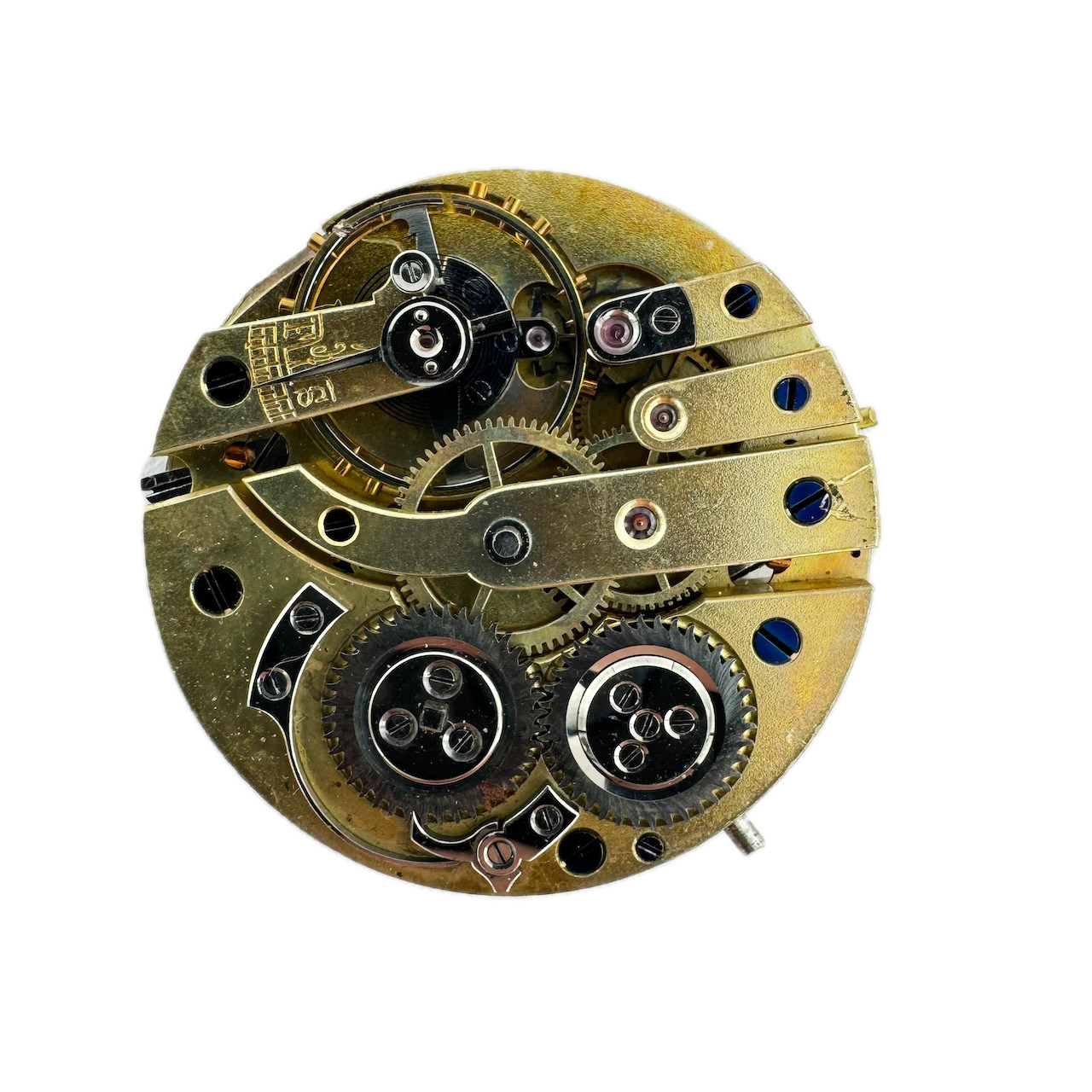 Antique 32mm Unbranded Mechanical Hunter Pocket Watch Movement Swiss for Parts