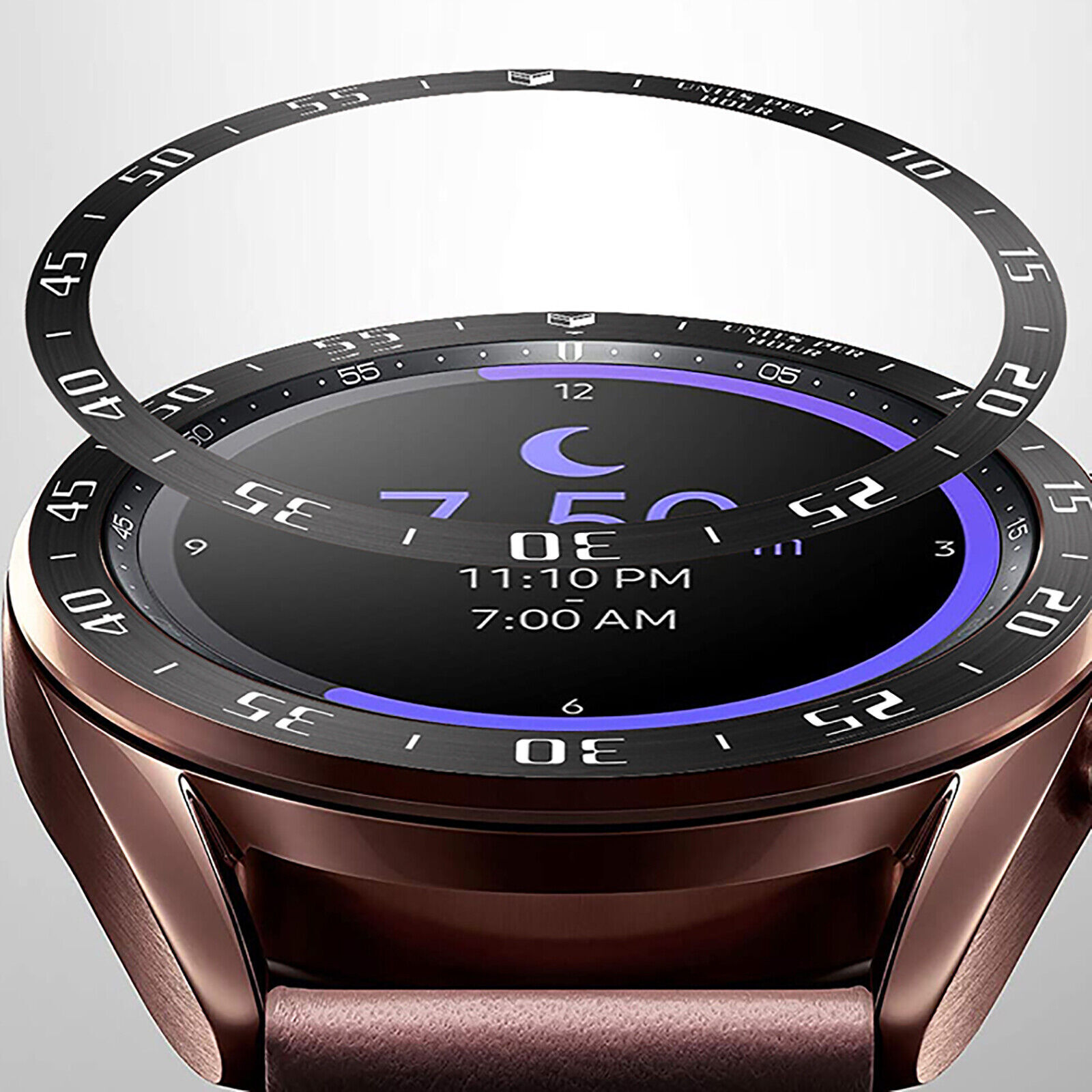 Metal Watch Steel Bezel Ring Circle Adhesive Cover for Samsung Galaxy Watch 3