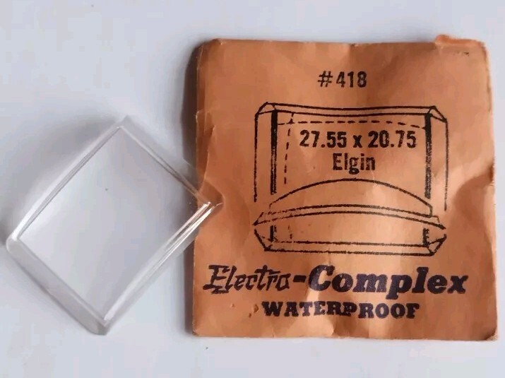 Wristwatch Crystal for Elgin # 418 by Electro Complex Waterproof USA