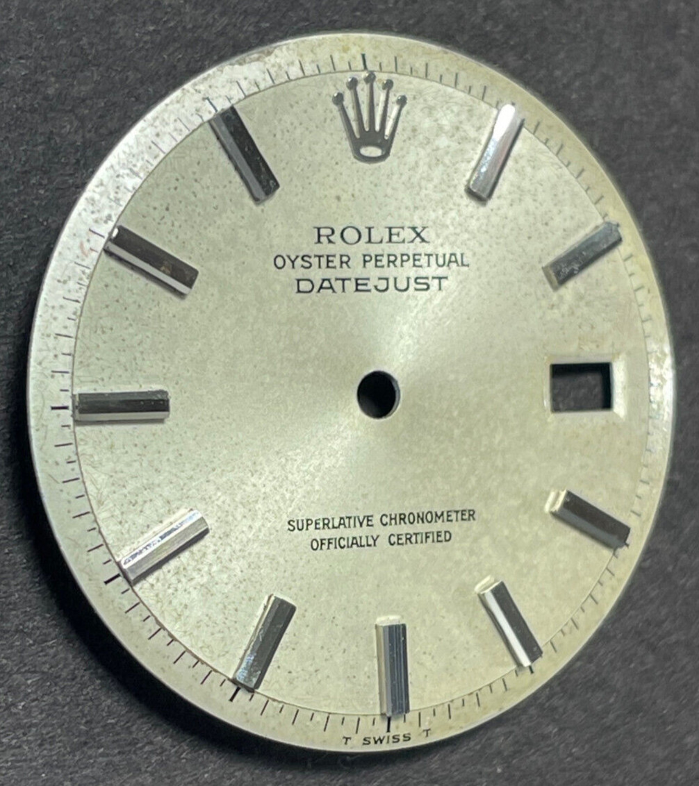 Vintage Rolex Oyster Perpertual Datejust Watch Dial For 36mm Case 1601 1603 1600