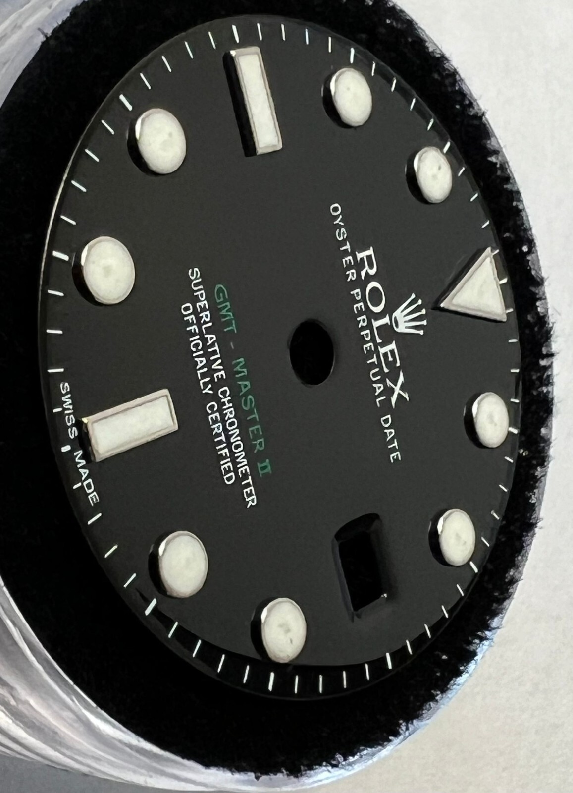 Authentic Rolex GMT-MASTER II 16713 16718 Glossy Black & Silver Dial