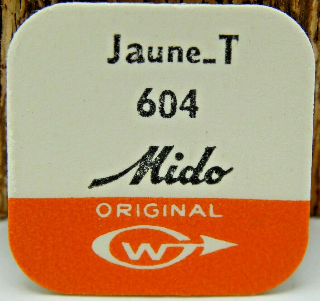 Vintage NOS NEW OLD STOCK original Mido Crown Gold Jaune T 604 5.2mm tap 10