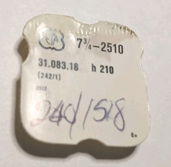 Cannon Pinion 7 1/2 -2510 31.083.18 H210 242/1 240/1518 ETA Swiss Watch Part