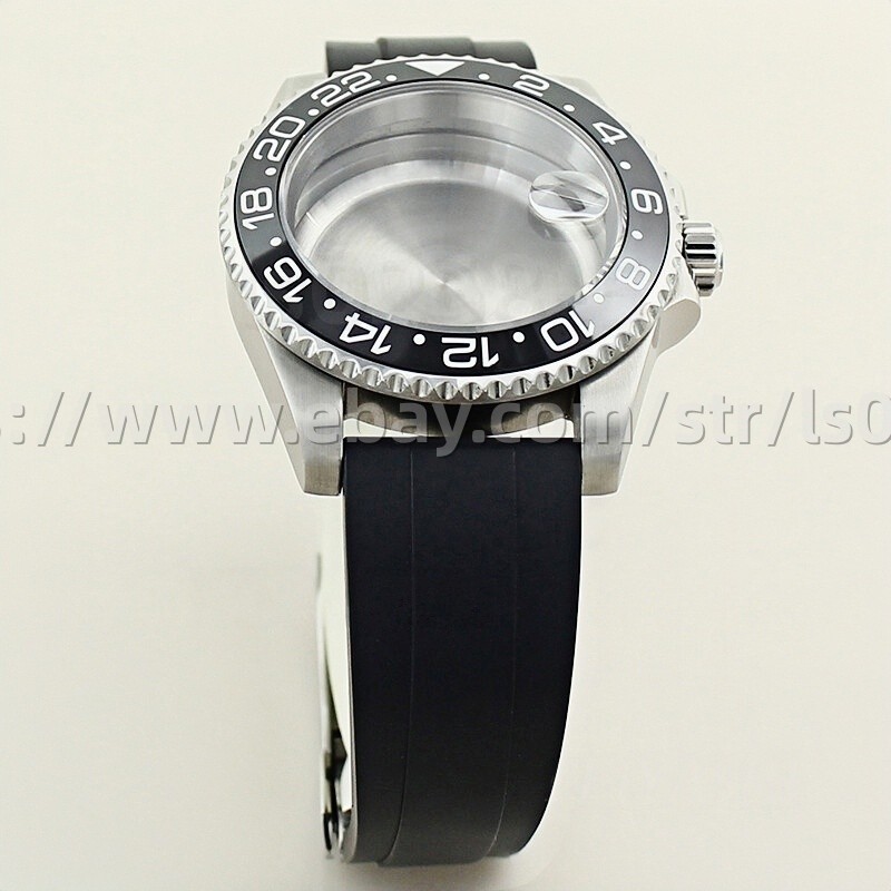 40mm Watch Case Mod Sapphire Glass Ceramic Bezel For NH34 35 36