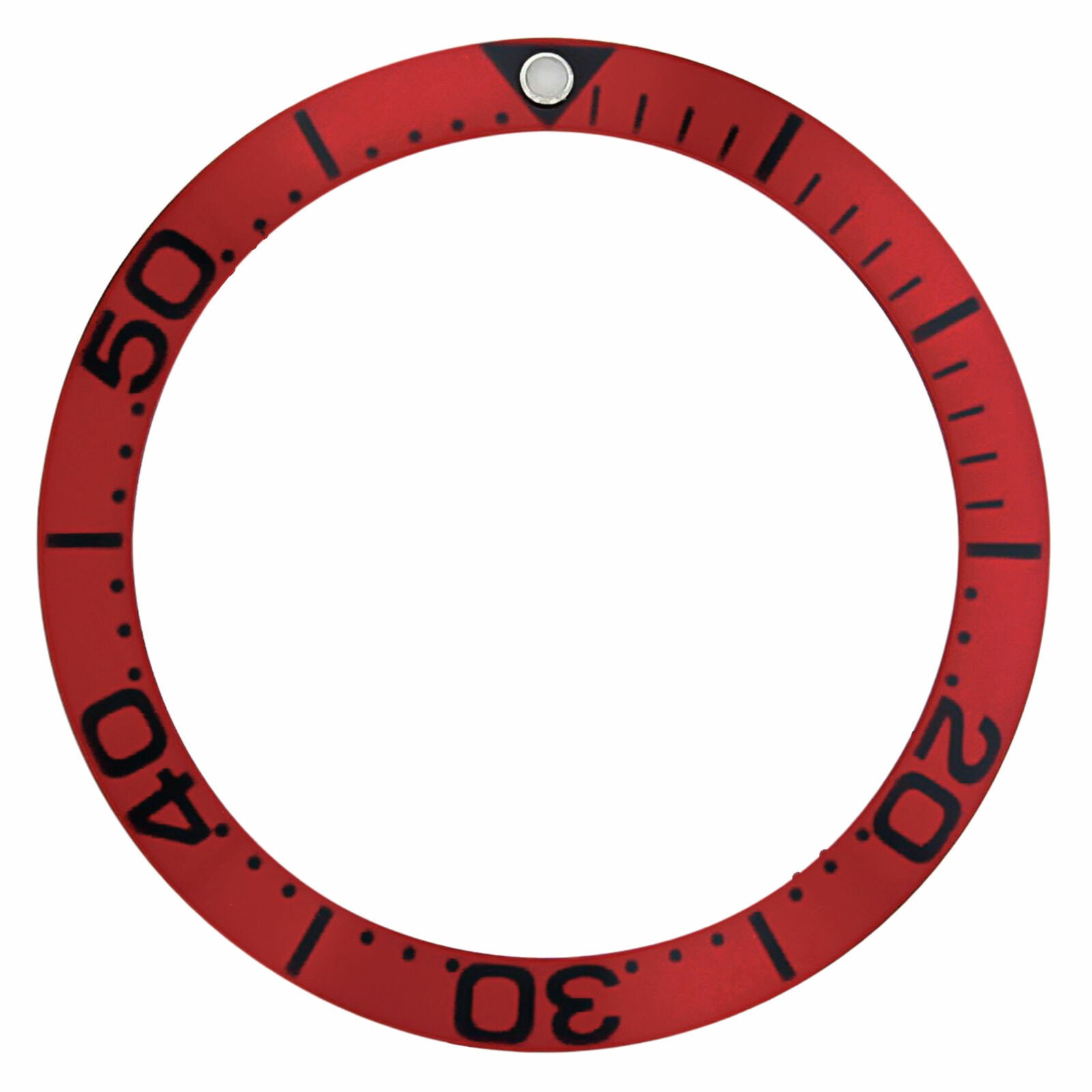 Red Replacement Bezel Insert Large Black Numbers 38.10mm x 30.50mm