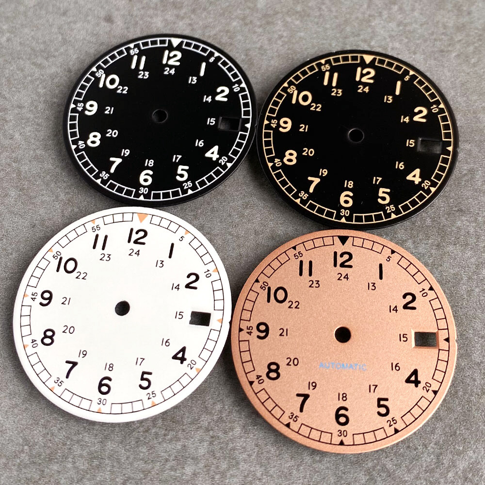 Tandorio High-Quality 29mm Sterile Watch Dial Fit Japan NH35 NH36 Watch Parts