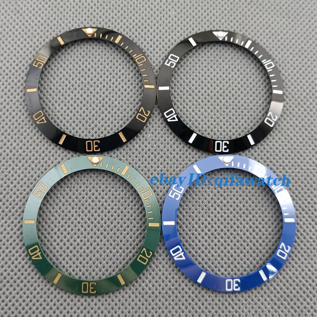 40mm Red Black Blue Green Ceramic/Titanium bezel Insert fit 43mm automatic watch
