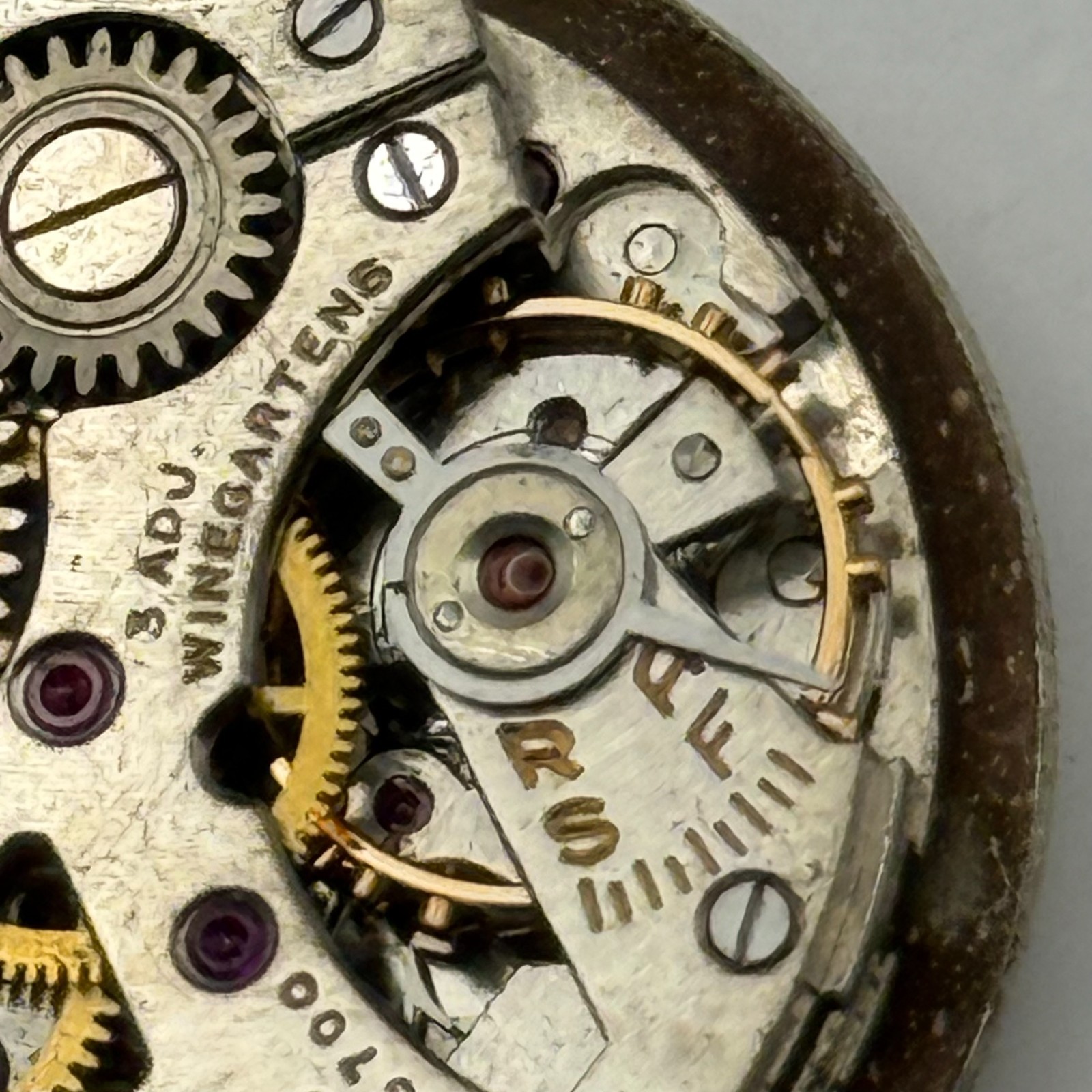 Winegartens London Watch Movement Running 17 Jewels Manual Wind Parts 23.5mm