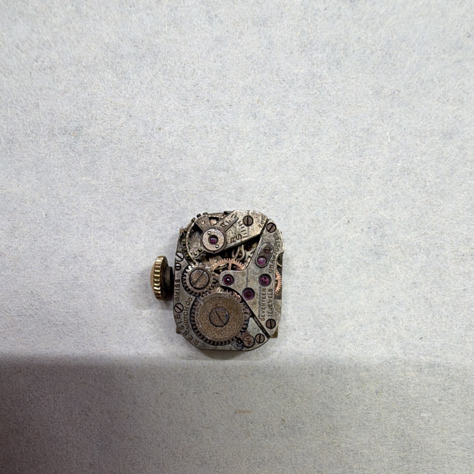 Rensie Mechanical Manual Wind Watch Movement Metal w/ Crown