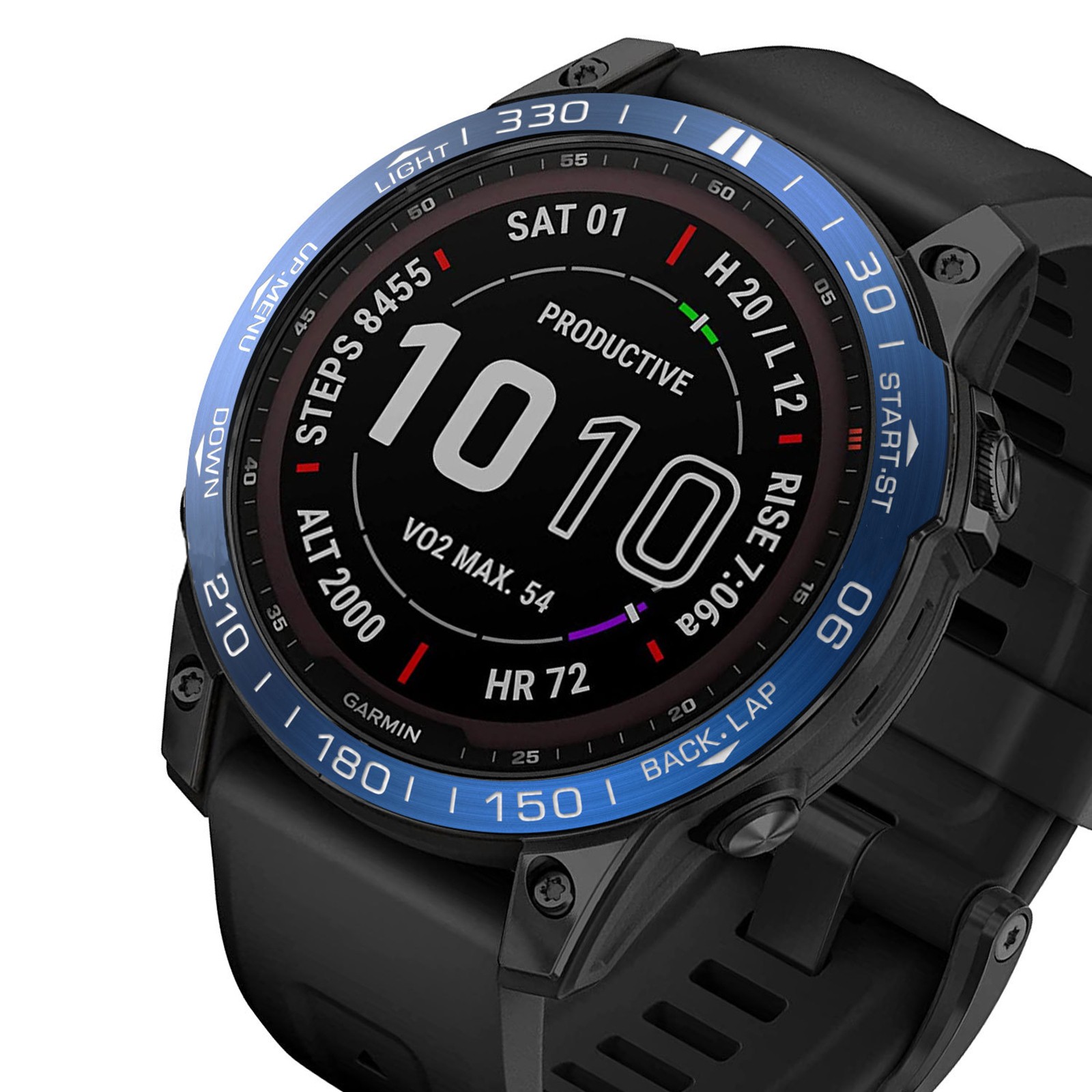 Metal Watch Bezel Racing Protective Bezel Etched Bezel Insert for Garmin Fenix 7