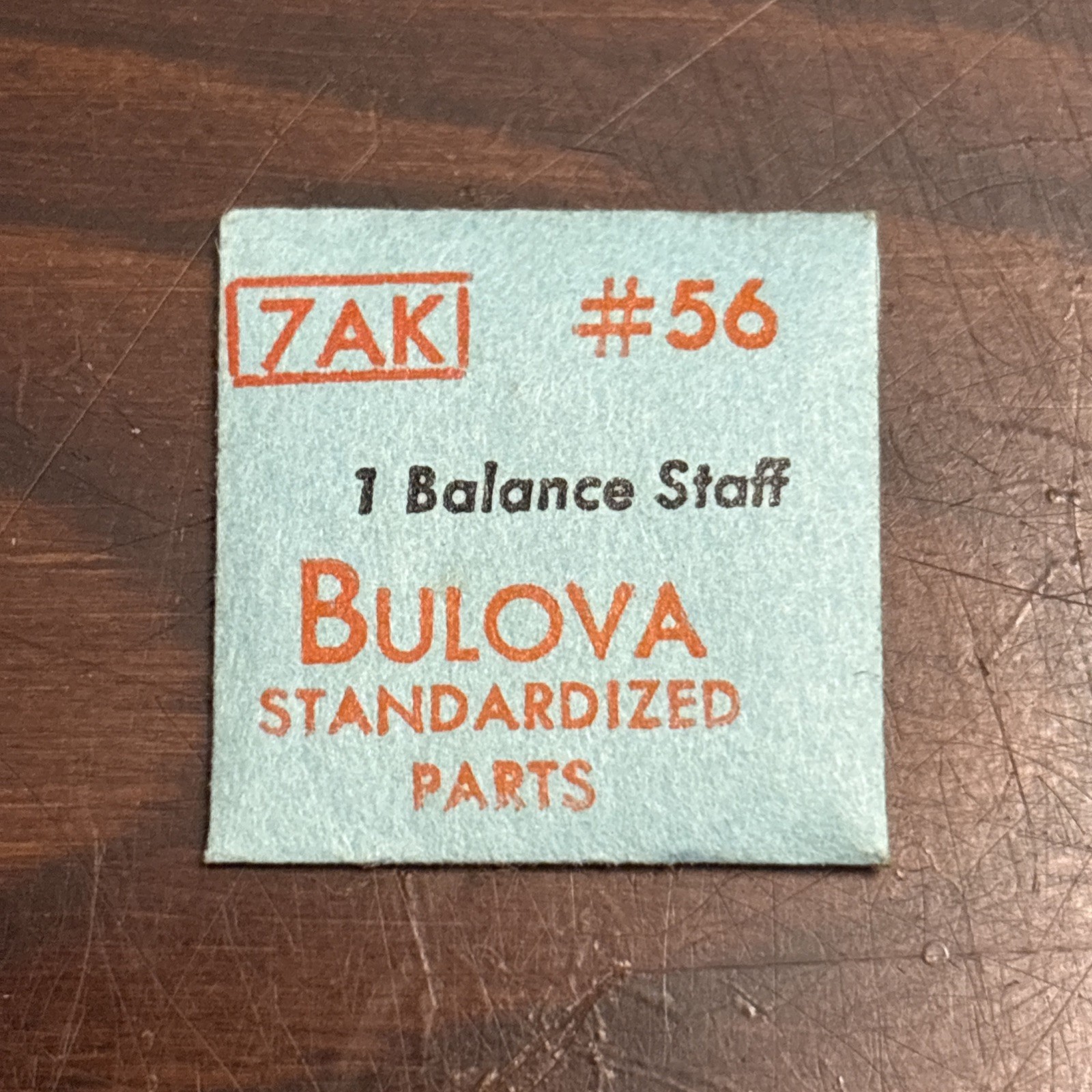 Bulova 7AK – Part #56 – Balance Staff – Factory Watch Replacement Repair Part