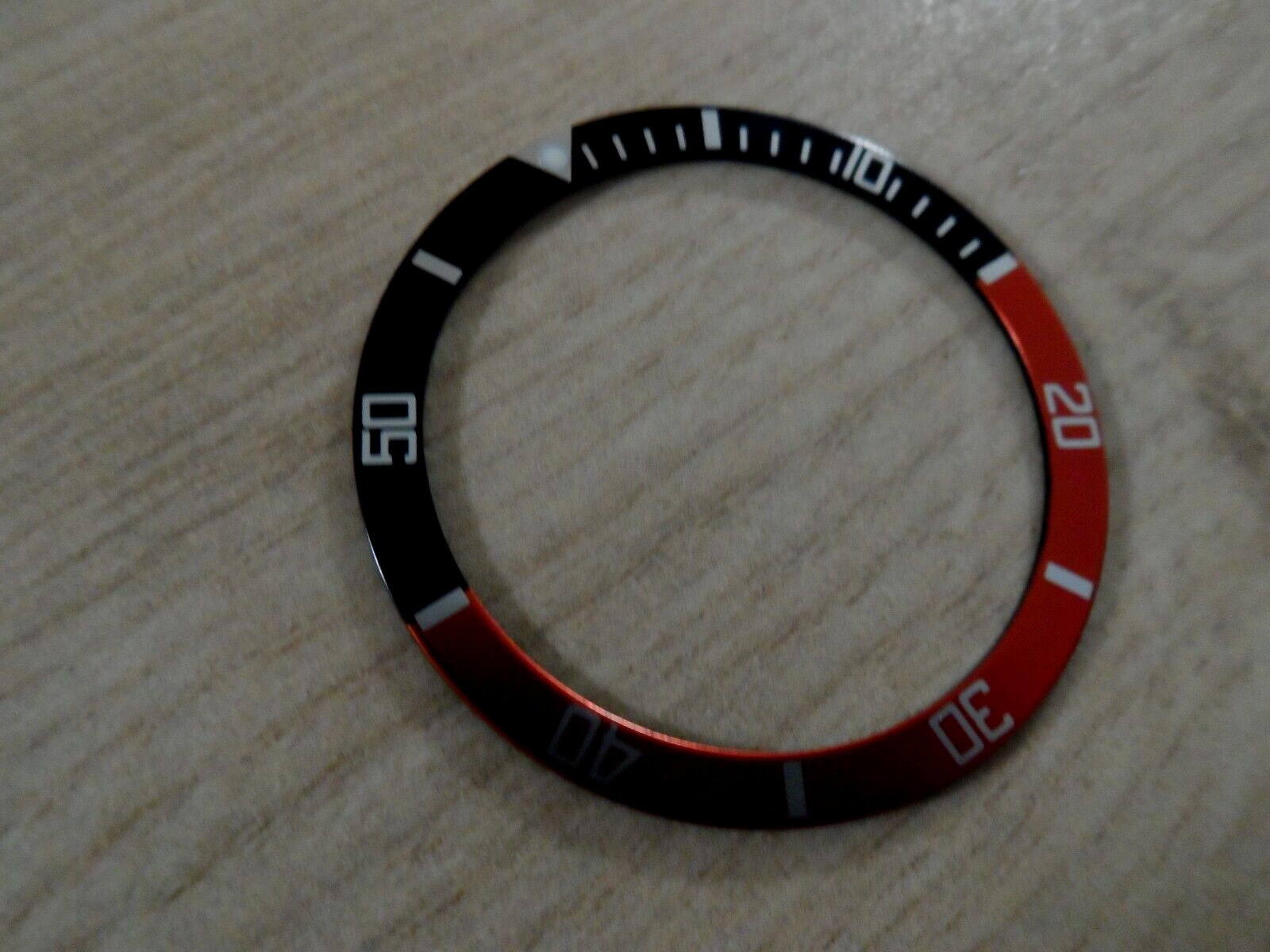 Flat Aluminum Bezel Insert for Seiko SKX SRPD Bezel Black Red and Adhesive Ring