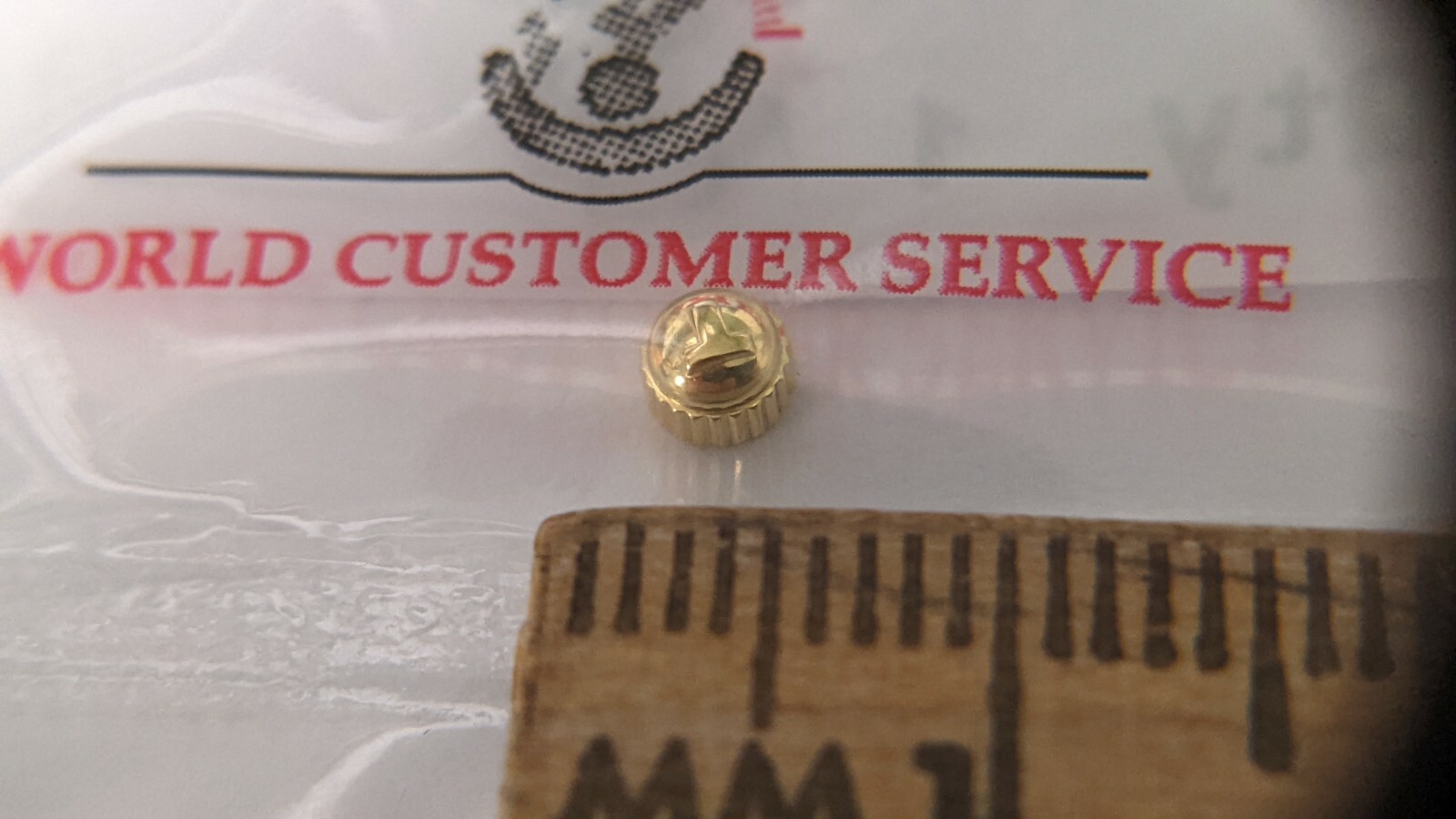 Tissot CROWN GENT YELLOW PLATED T350006215 water resistant NEW T57. SMALL approx