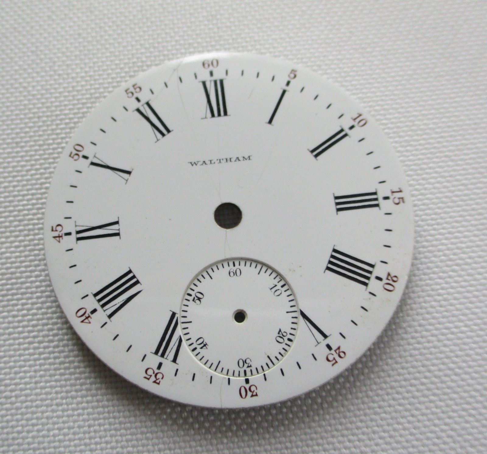 Vintage Waltham Pocket Watch Dials 4 Pieces