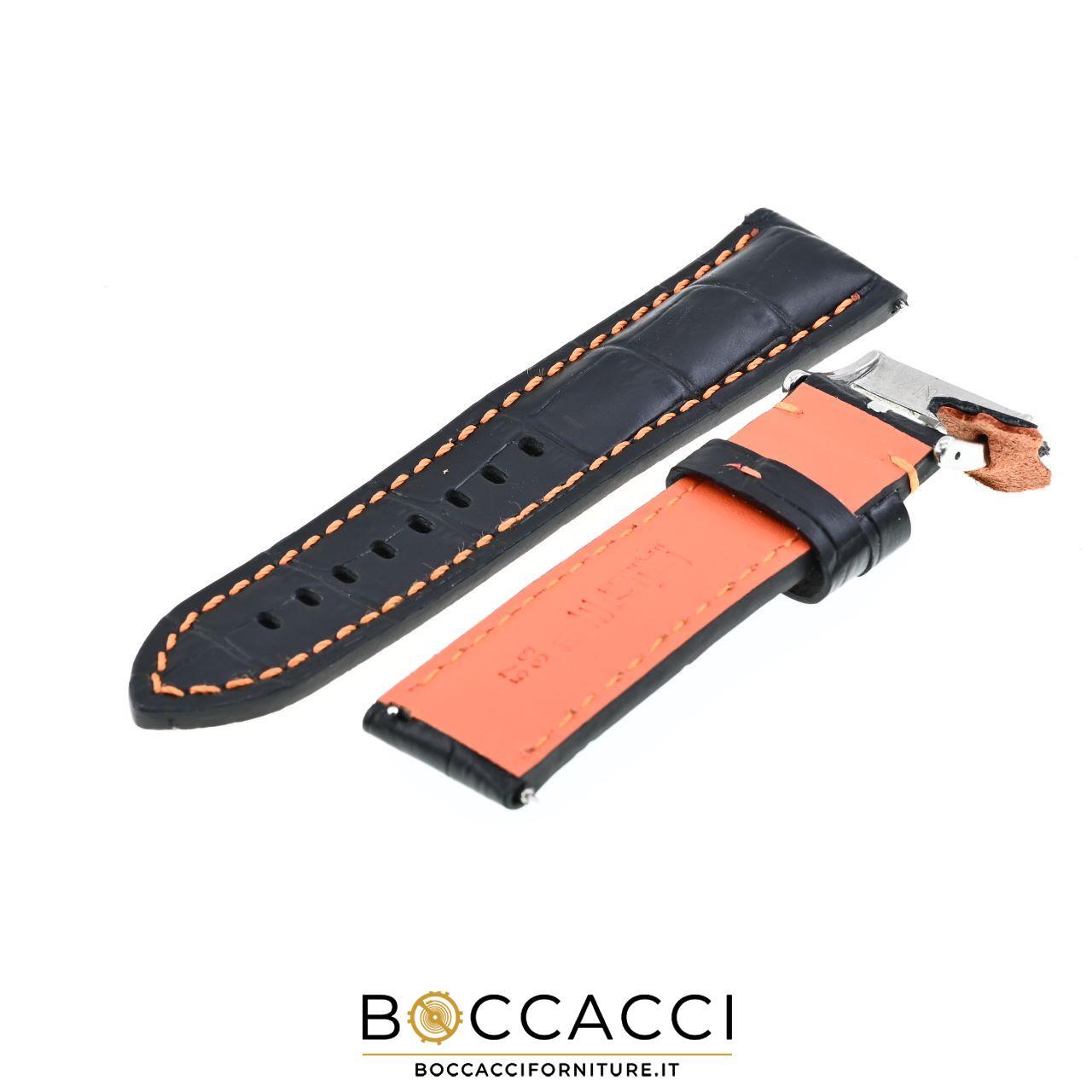DILOY 24mm Black Crocodile Print Leather Padded Trims and…