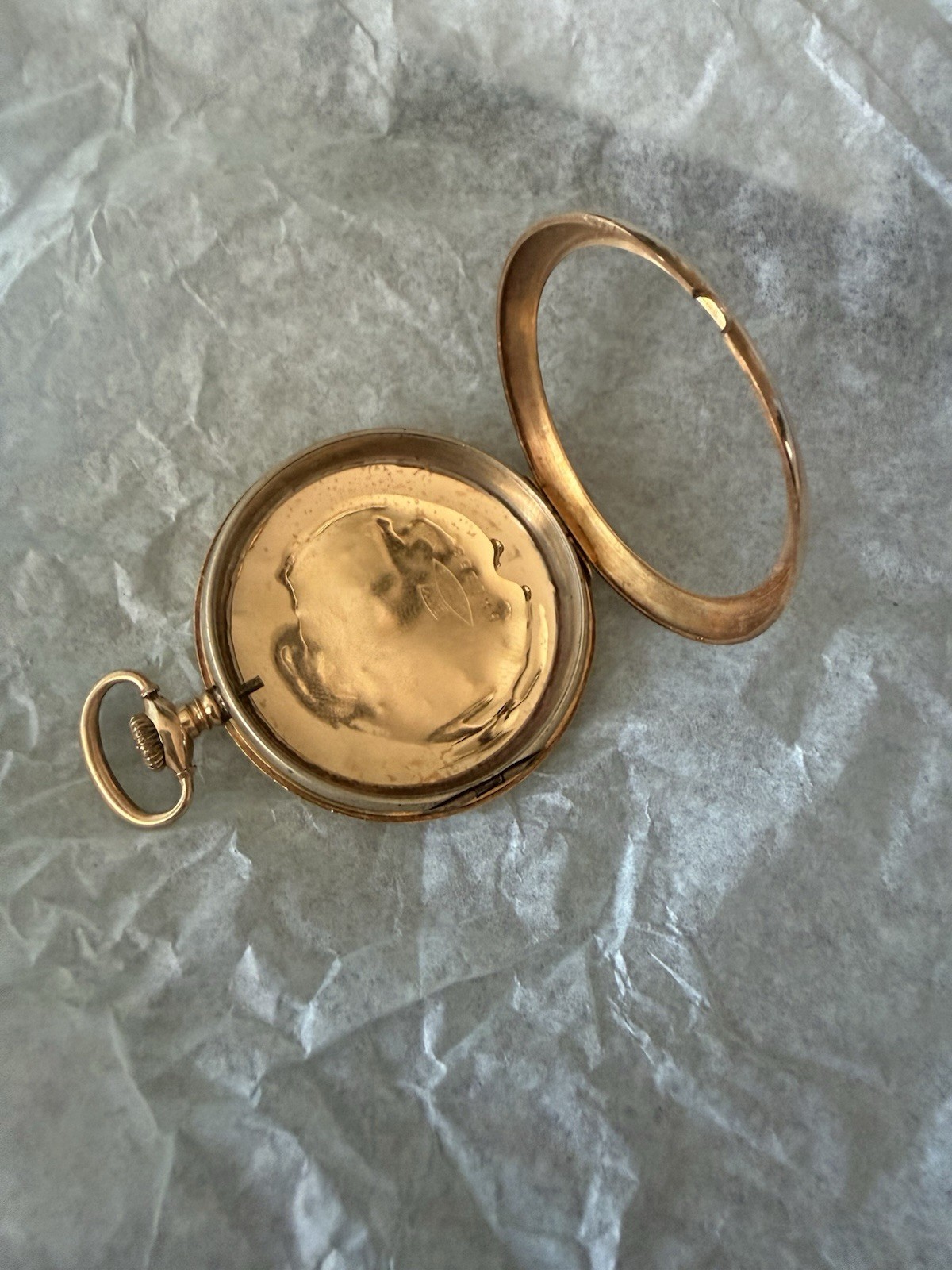 14k gold Elgin grade 387 pocket watch cover 16.72g
