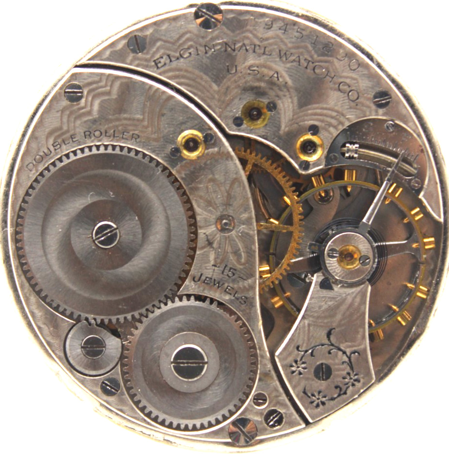1917 ELGIN POCKET WATCH MOVEMENT 19451290 GRADE: 315 12s 15j (RW)