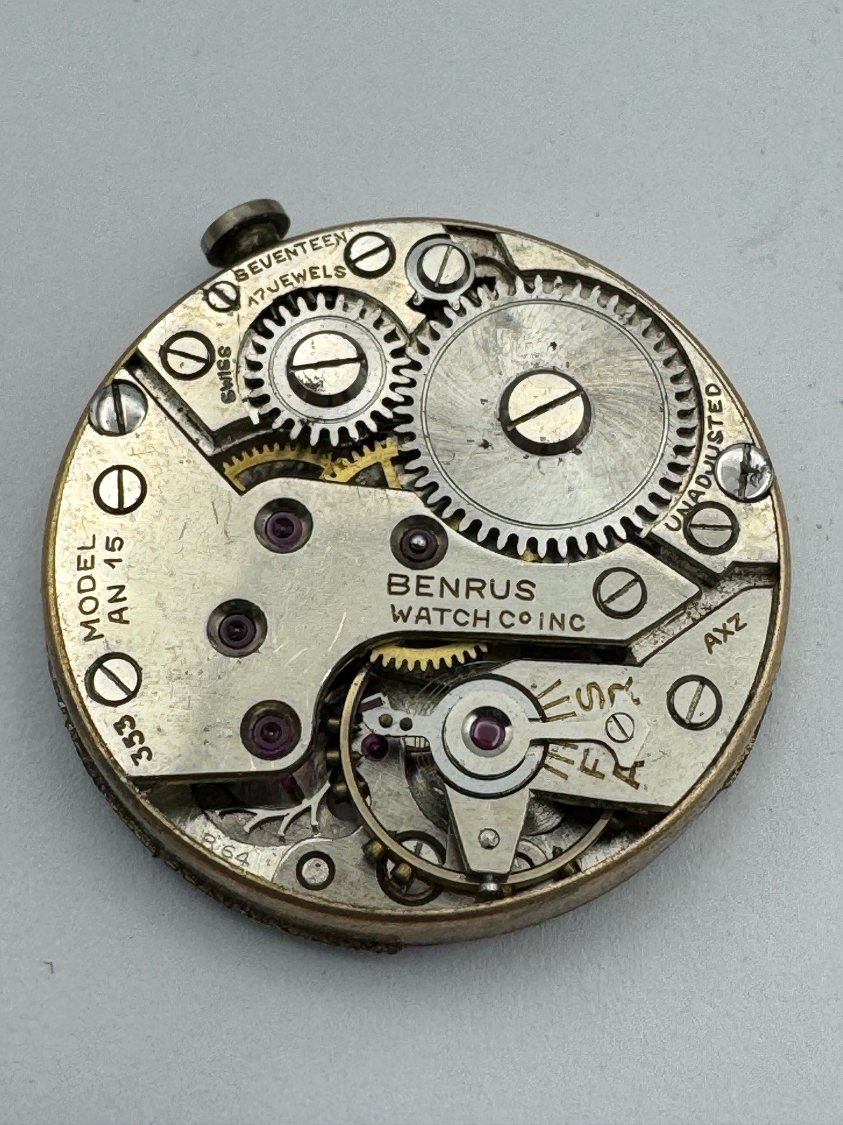 Lot Of 5 Vintage Partial Men’s Watch Movements For Parts Or Repair