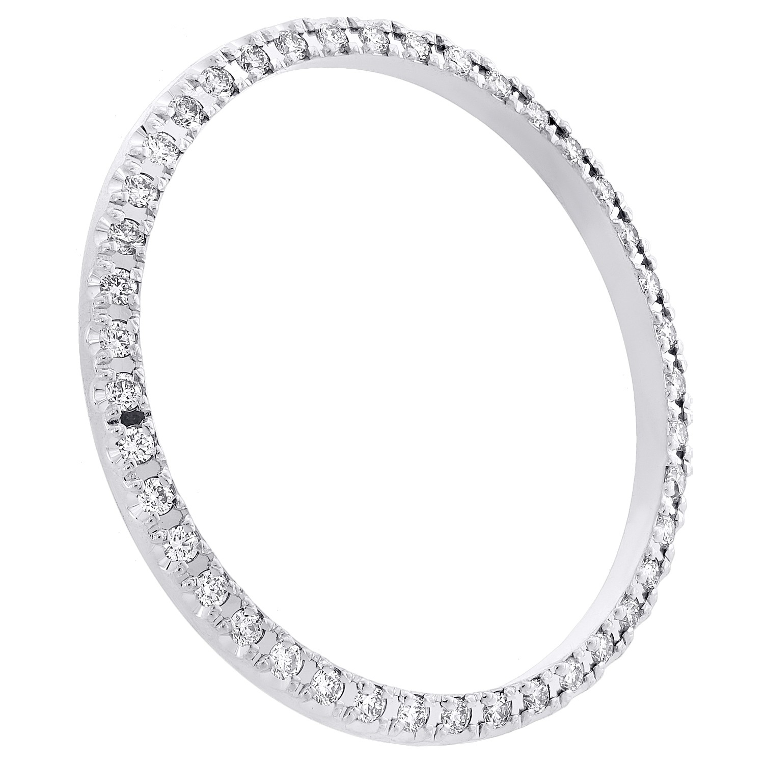 Custom U-Cut Bead Set Diamond Bezel For Rolex DateJust Midsize 31mm Watch 1/2 CT