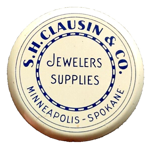 Watch Parts Tin S.H. Clausin & Co. Advertising litho Minneapolis Spokane 39mm